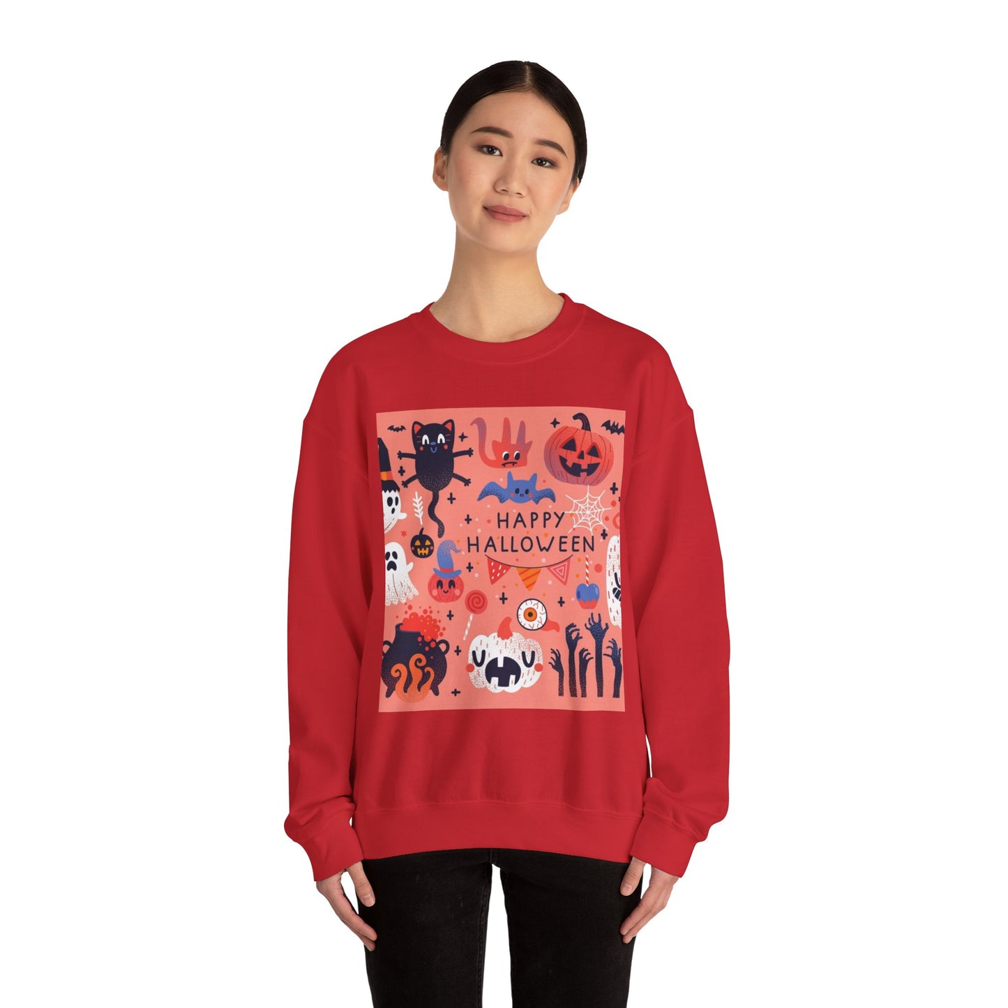 Halloween Crewneck Sweatshirt, Unisex Sweatshirt, Spooky Season Fashion, Fall Apparel, Trick or Treat Clothing