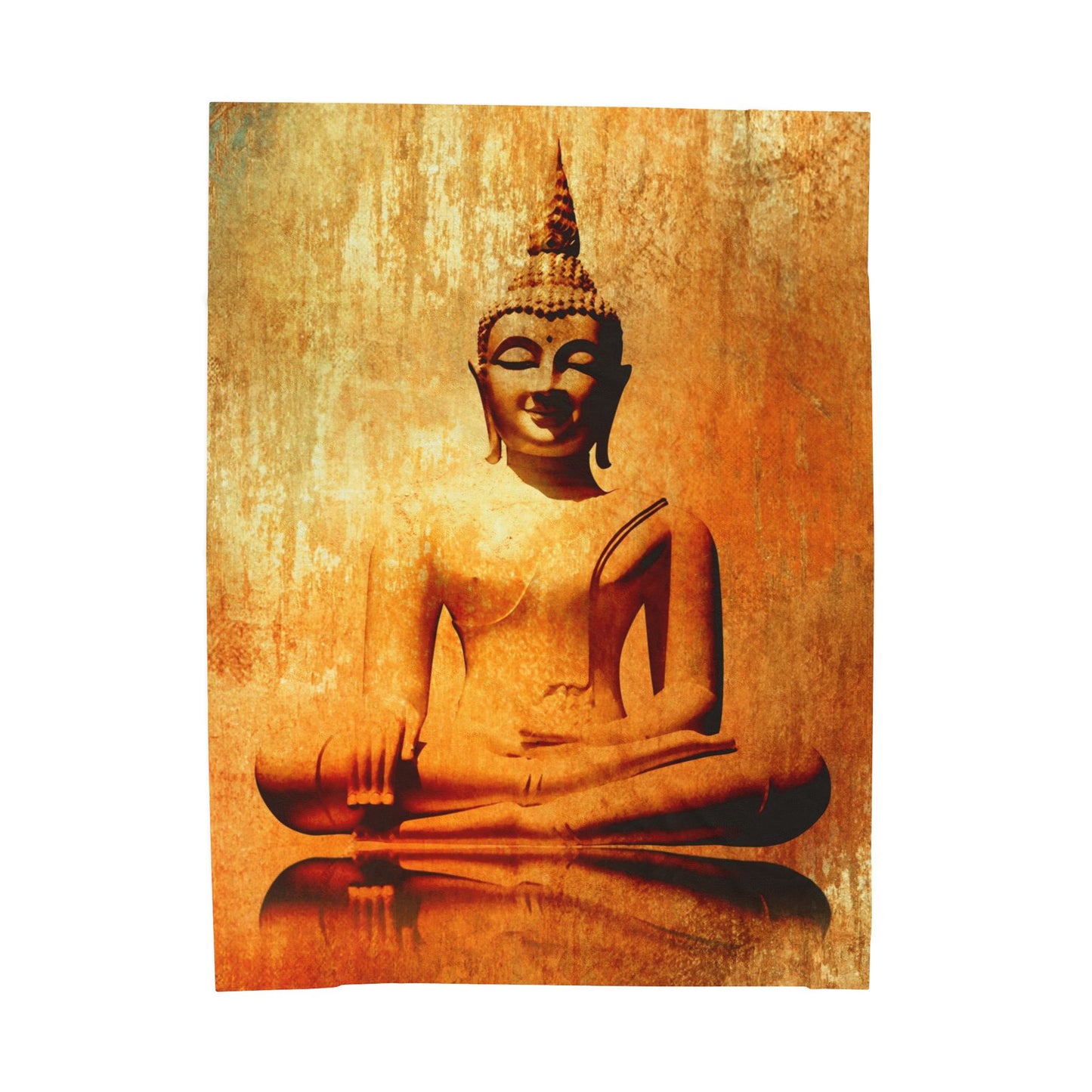 Buddha Zen Velveteen Plush Blanket | Cozy Meditation Throw, Spiritual Gift for Yoga Lovers, Home Decor, Relaxation, Mindfulness