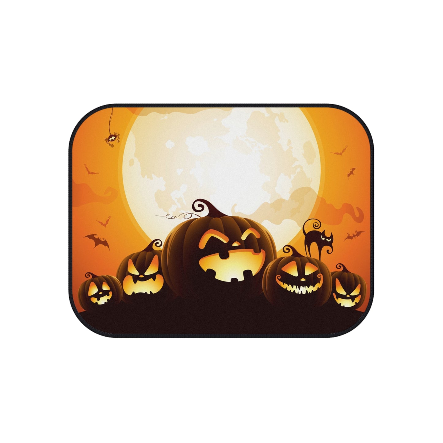 Halloween Car Mats Set - Spooky Pumpkin Design, Autumn Decor, Car Accessories, Fall Decor, Halloween Gifts, Holiday Car Mats