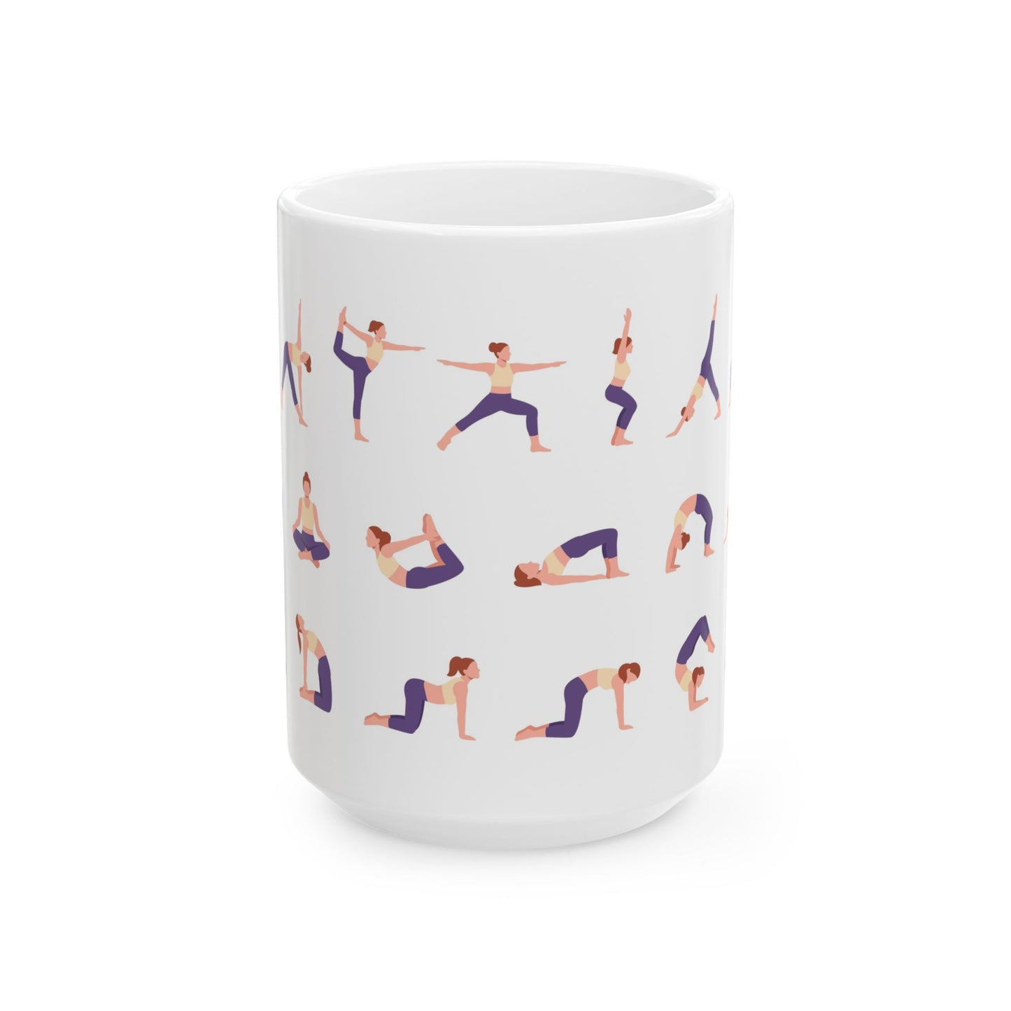 Yoga Ceramic Mug, (11oz, 15oz)