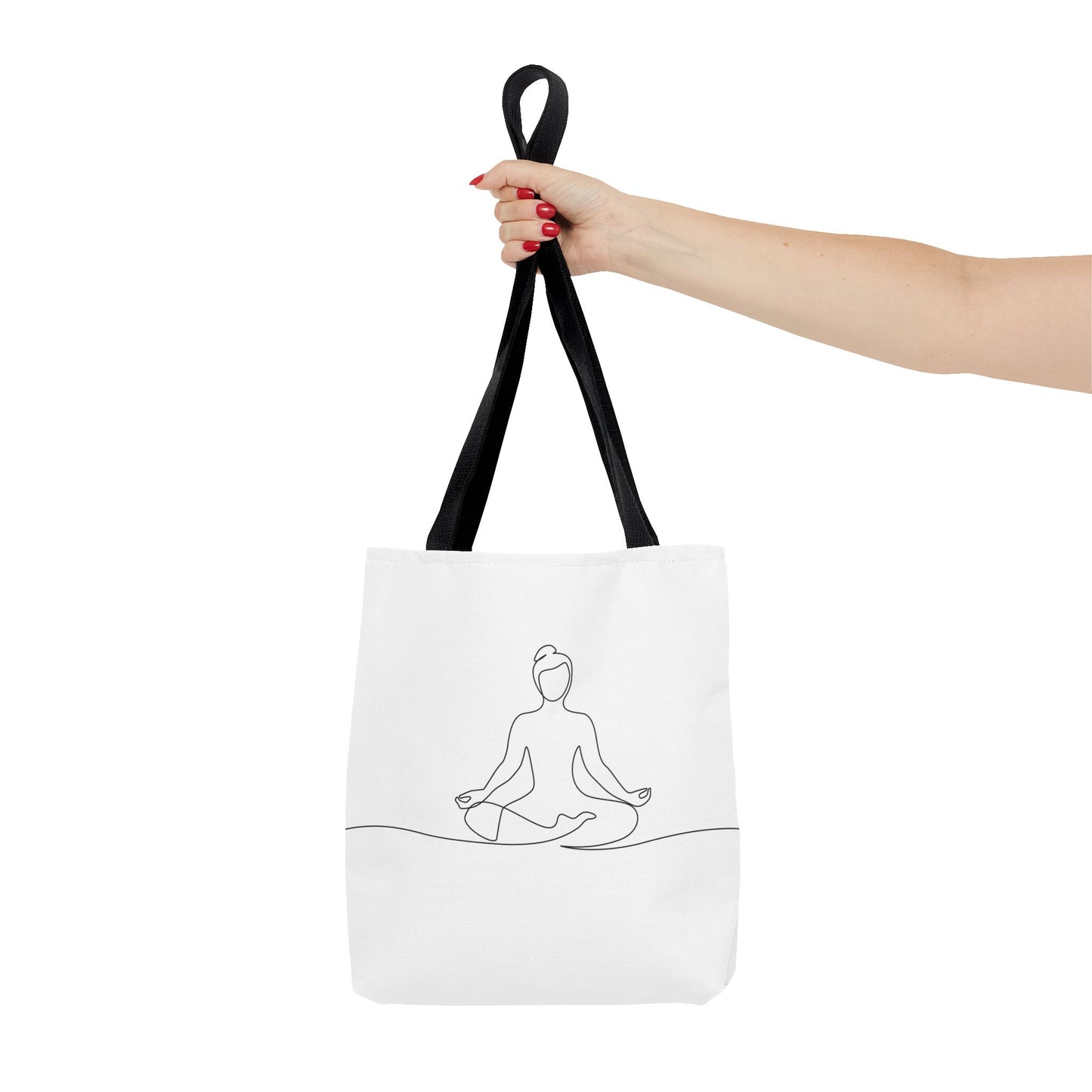 Mindfulness Tote Bag, Yoga Bag, Meditation Tote, Eco-Friendly Shopper, Spiritual Gift, AOP Design