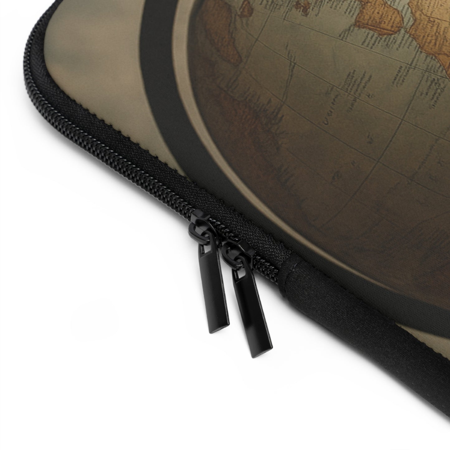 Elegant Vintage Globe Laptop Sleeve - Stylish Protection for Your Tech