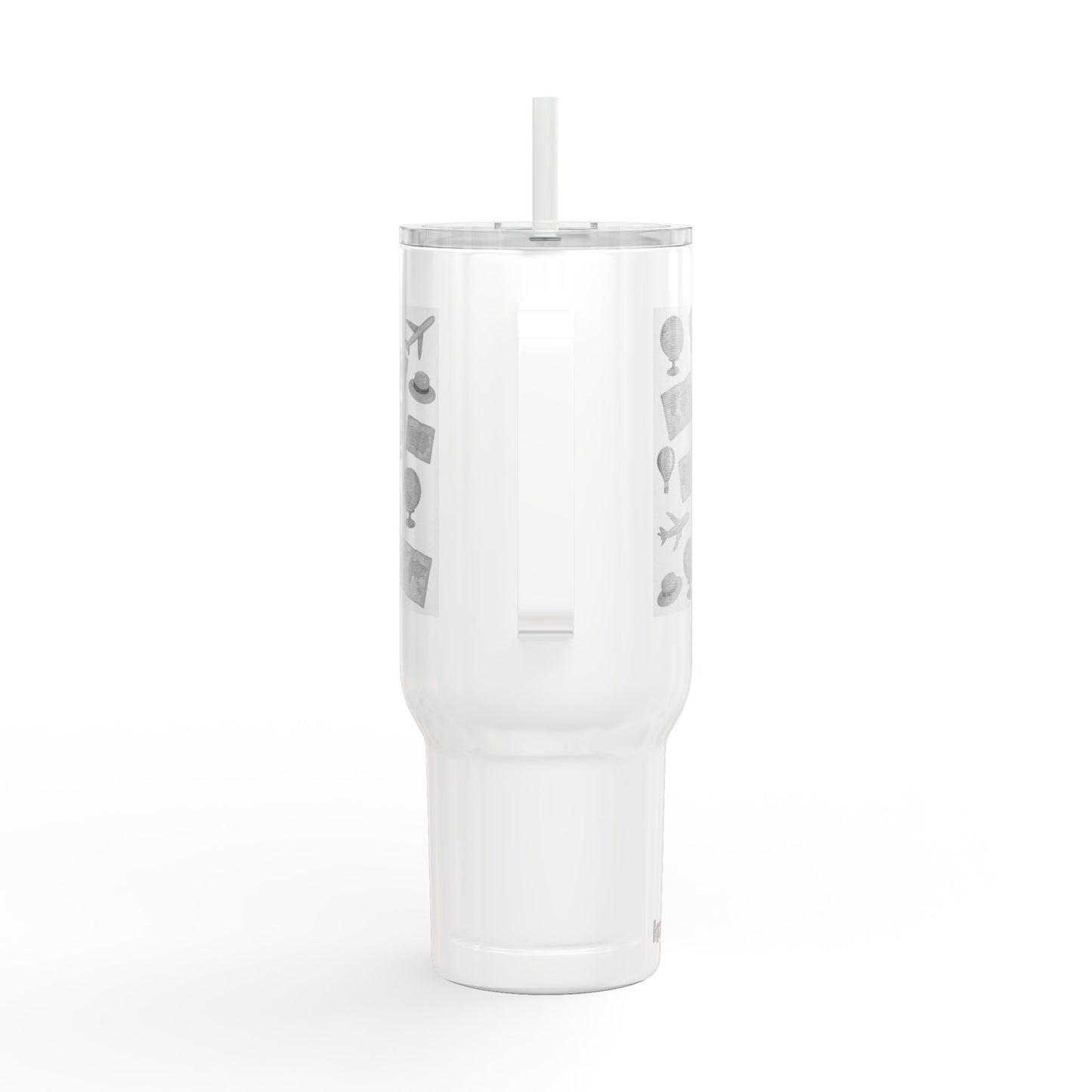Travel-Inspired Insulated Tumbler - 40oz with Engraved Adventure Designs