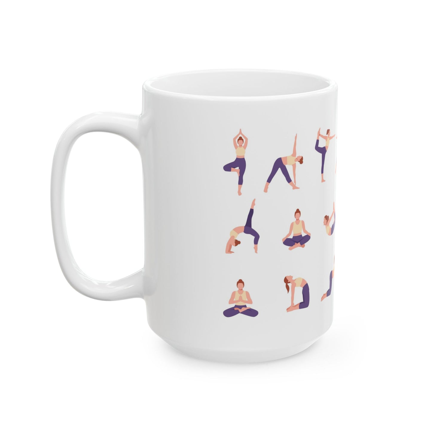 Yoga Ceramic Mug, (11oz, 15oz)