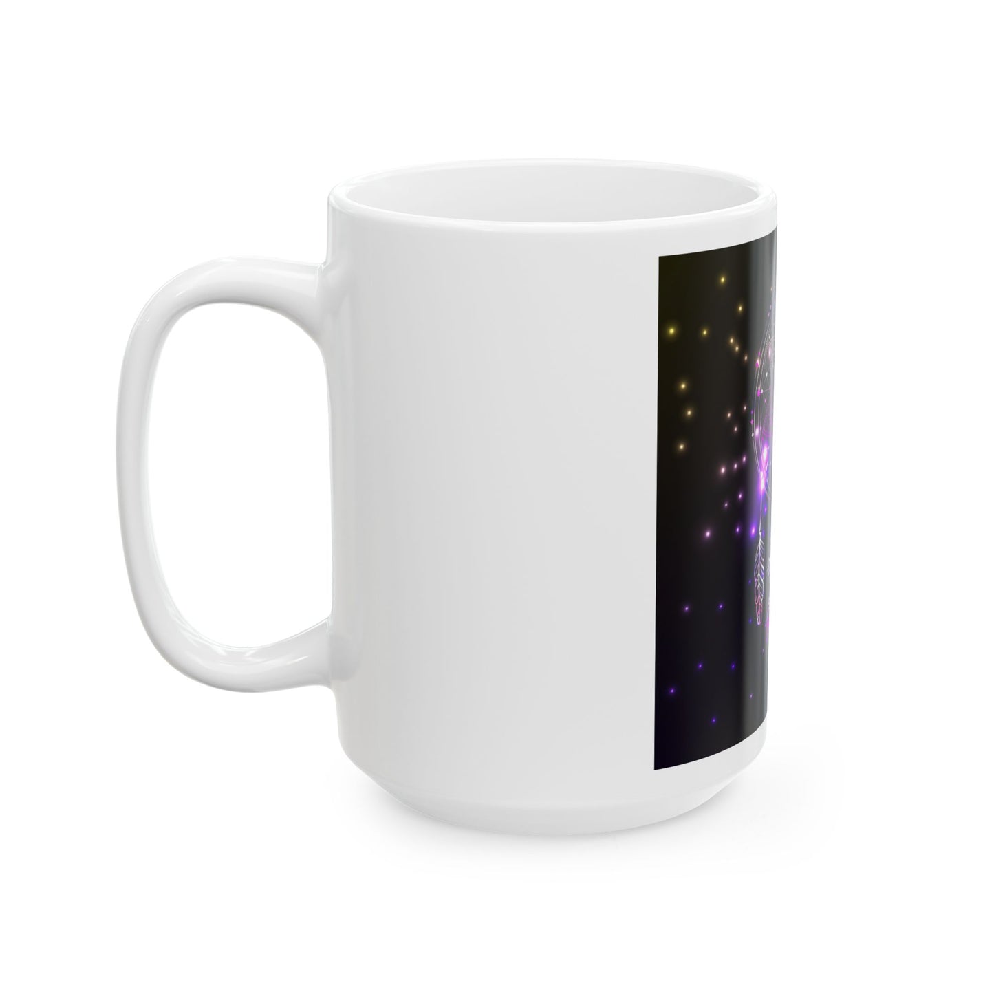 Dreamcatcher Ceramic Mug - Boho Style, Spiritual Gift, 11oz/15oz, Unique Home Décor, Coffee Tea Cup, Dreamer Present