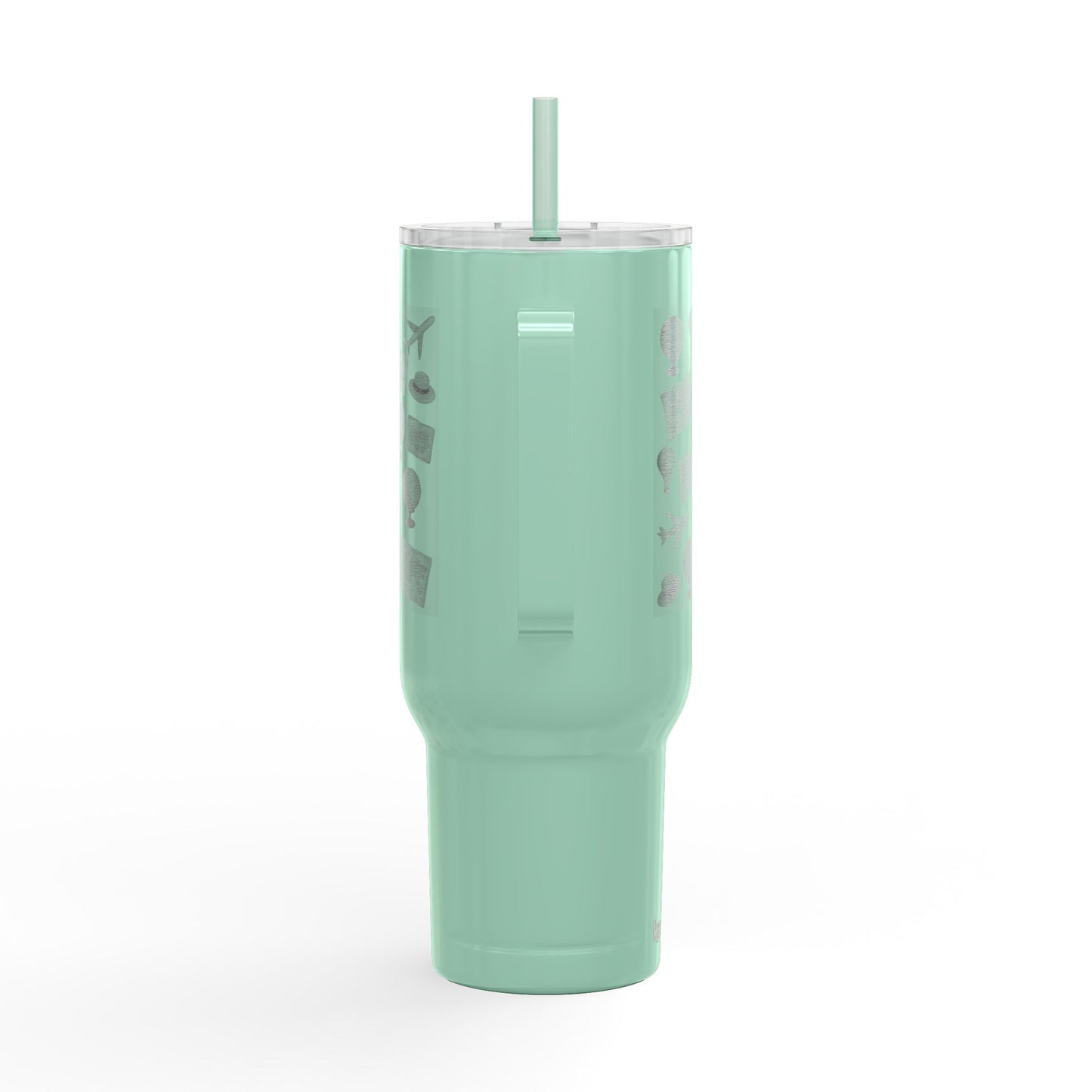 Travel-Inspired Insulated Tumbler - 40oz with Engraved Adventure Designs