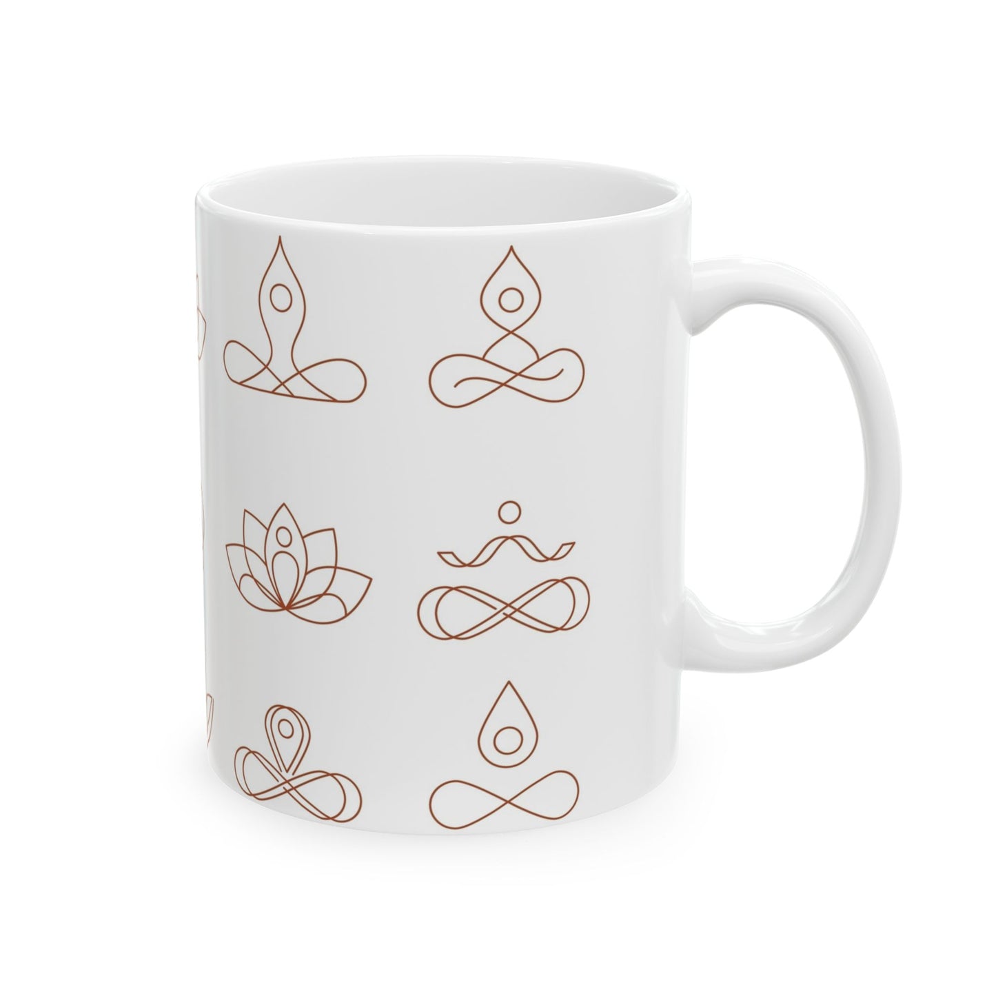 Zen-Inspired Ceramic Mug, Meditation Mug, Yoga Lover Gift, Mindfulness Mug, Inspirational Coffee Cup, Perfect for Relaxation