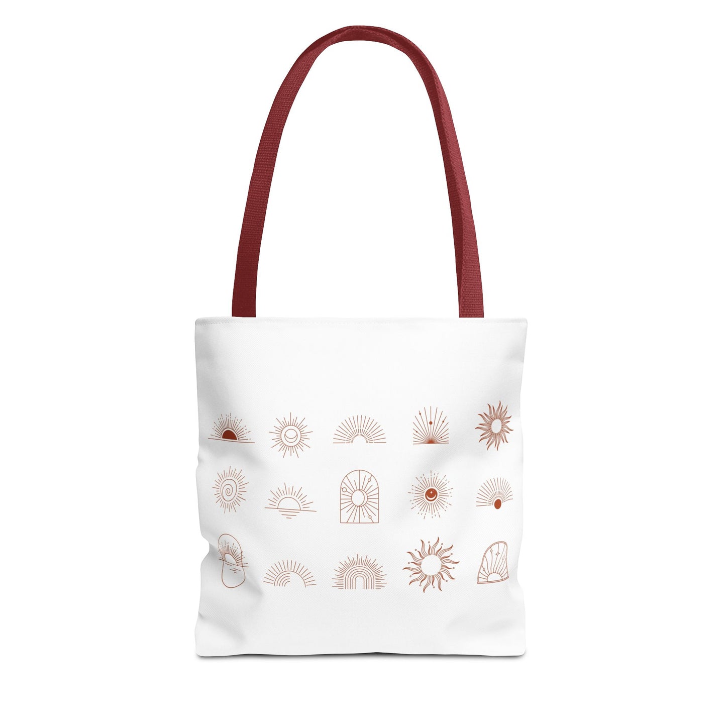Yoga Sunshine Symbol Tote Bag, Boho Chic Carryall, Eco-Friendly Shopping, Gift for Her, Festival Style Bag