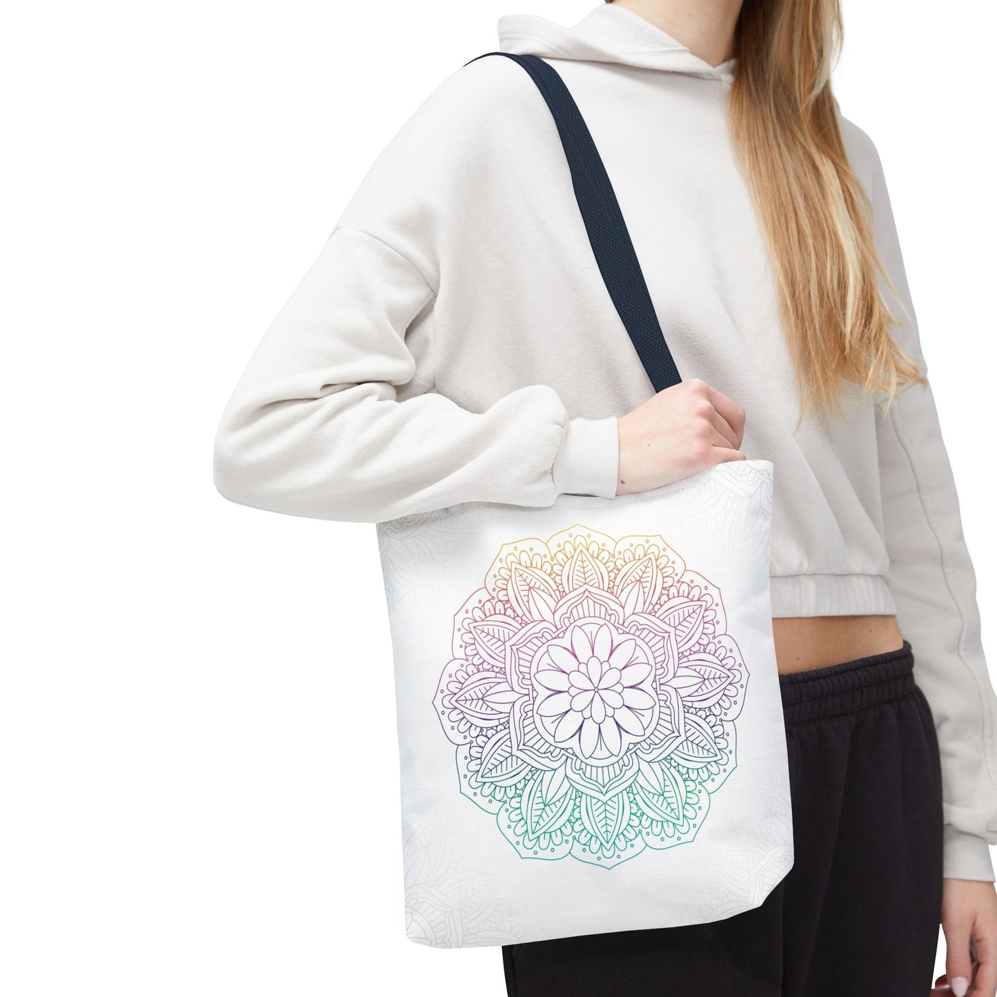 Bohemian Mandala Tote Bag | Floral Everyday Tote | Eco-Friendly Shopping Bag | Gift for Her | Yoga and Meditation Bag