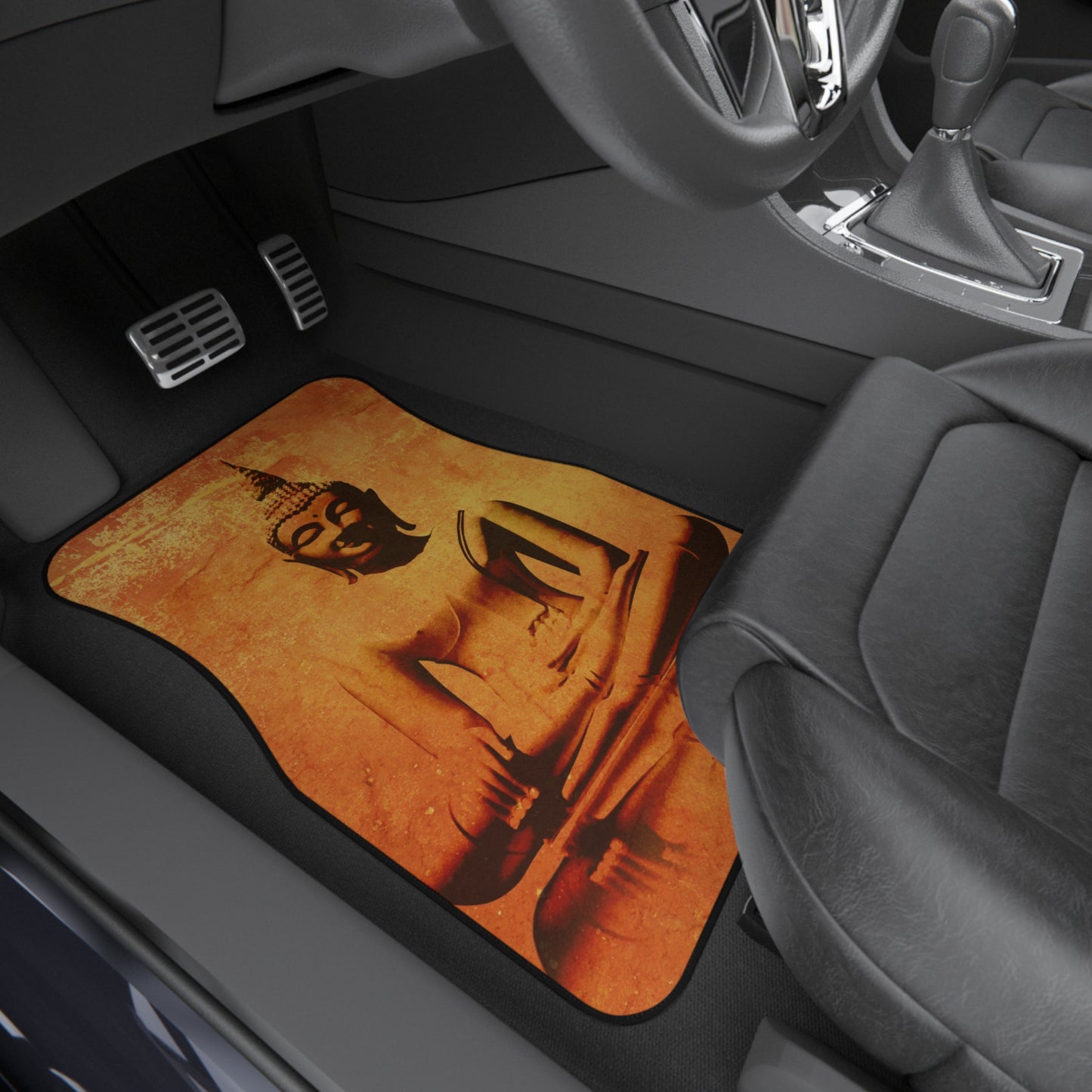 Buddha Car Mats - Zen Driving Decor, Automotive Accessories, Front Carpets, Peaceful Vibes, Gift for Travelers
