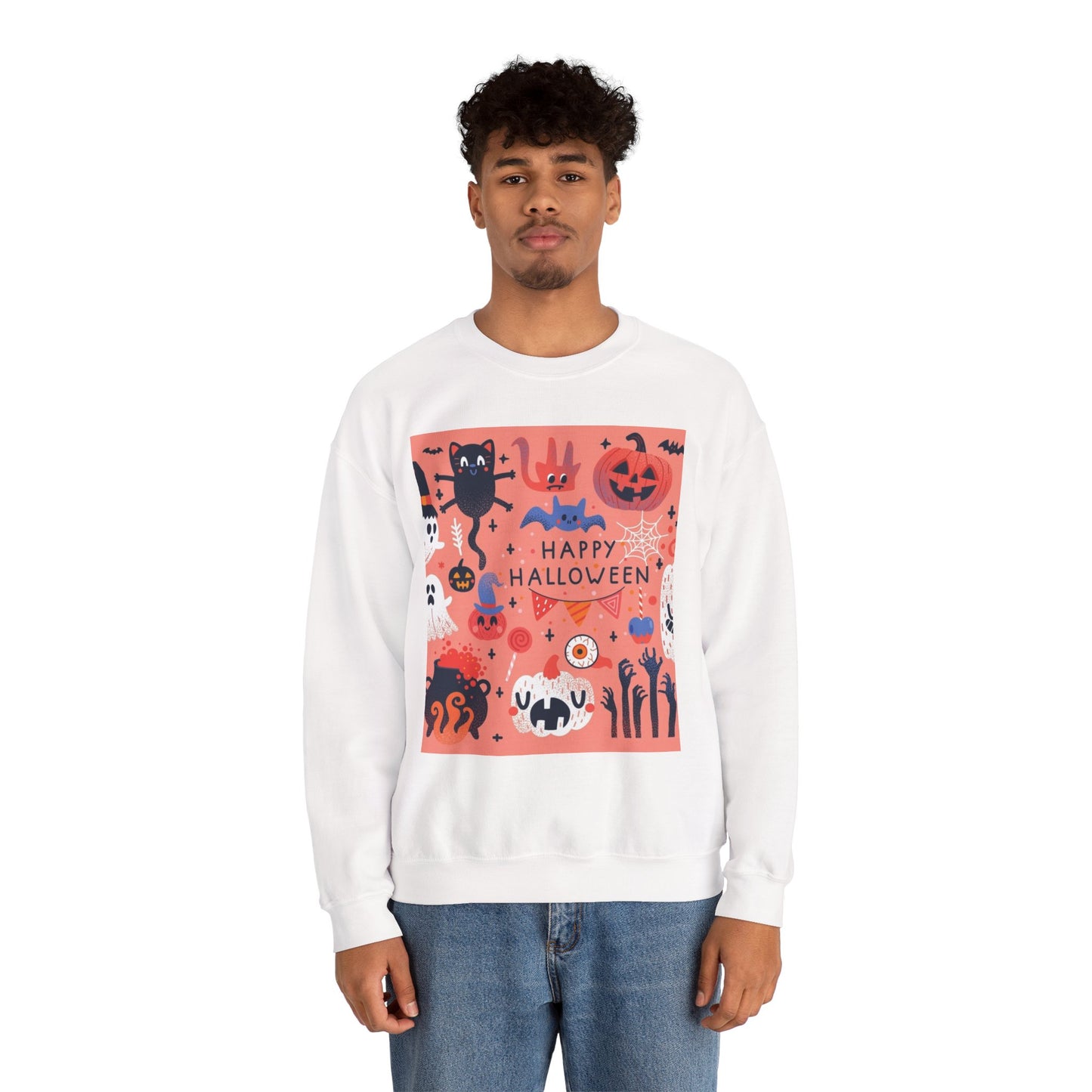 Halloween Crewneck Sweatshirt, Unisex Sweatshirt, Spooky Season Fashion, Fall Apparel, Trick or Treat Clothing