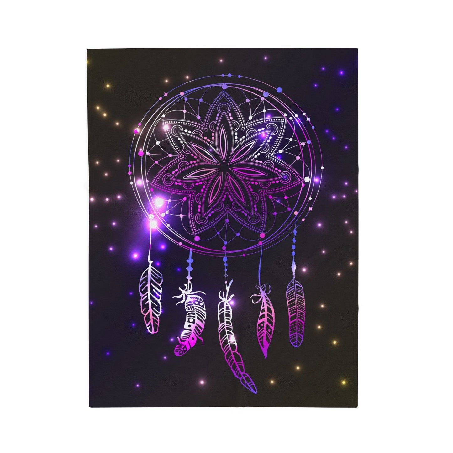 Dreamcatcher Velveteen Plush Blanket, Cozy Throw for Home, Kids Room Decor, Perfect Gift, Boho Style
