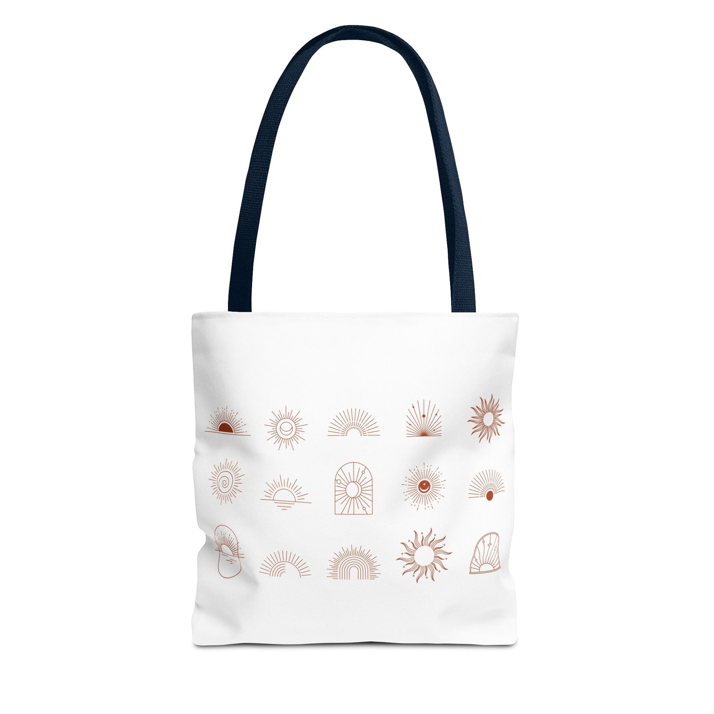 Yoga Sunshine Symbol Tote Bag, Boho Chic Carryall, Eco-Friendly Shopping, Gift for Her, Festival Style Bag
