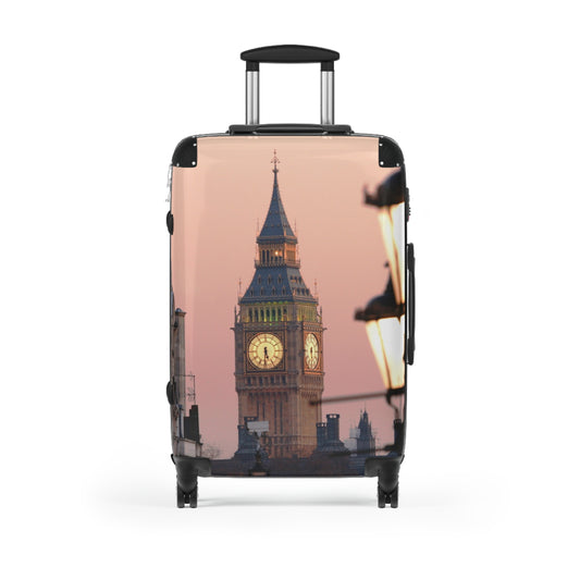 Chic Travel Suitcase with Big Ben Design | Stylish Luggage for Travelers, Vacation, Beach Trips, Gifts for Adventurers