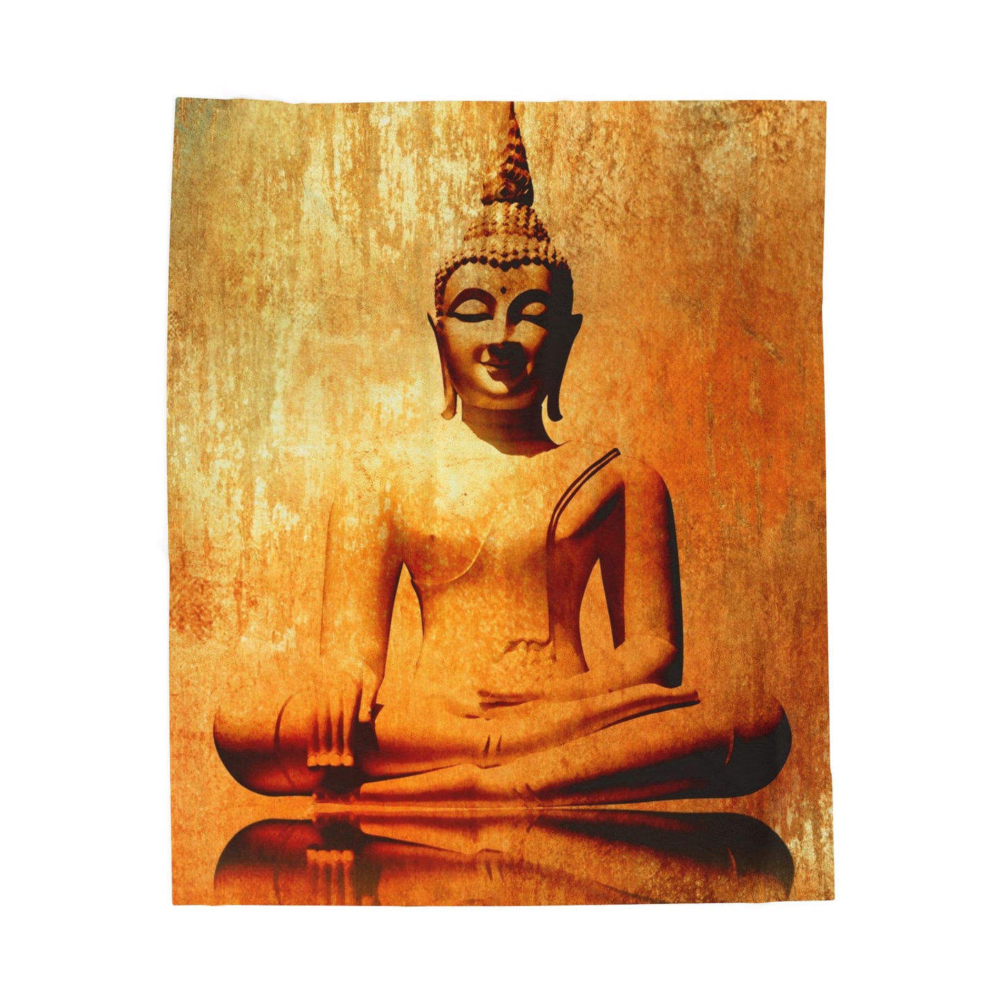 Buddha Zen Velveteen Plush Blanket | Cozy Meditation Throw, Spiritual Gift for Yoga Lovers, Home Decor, Relaxation, Mindfulness