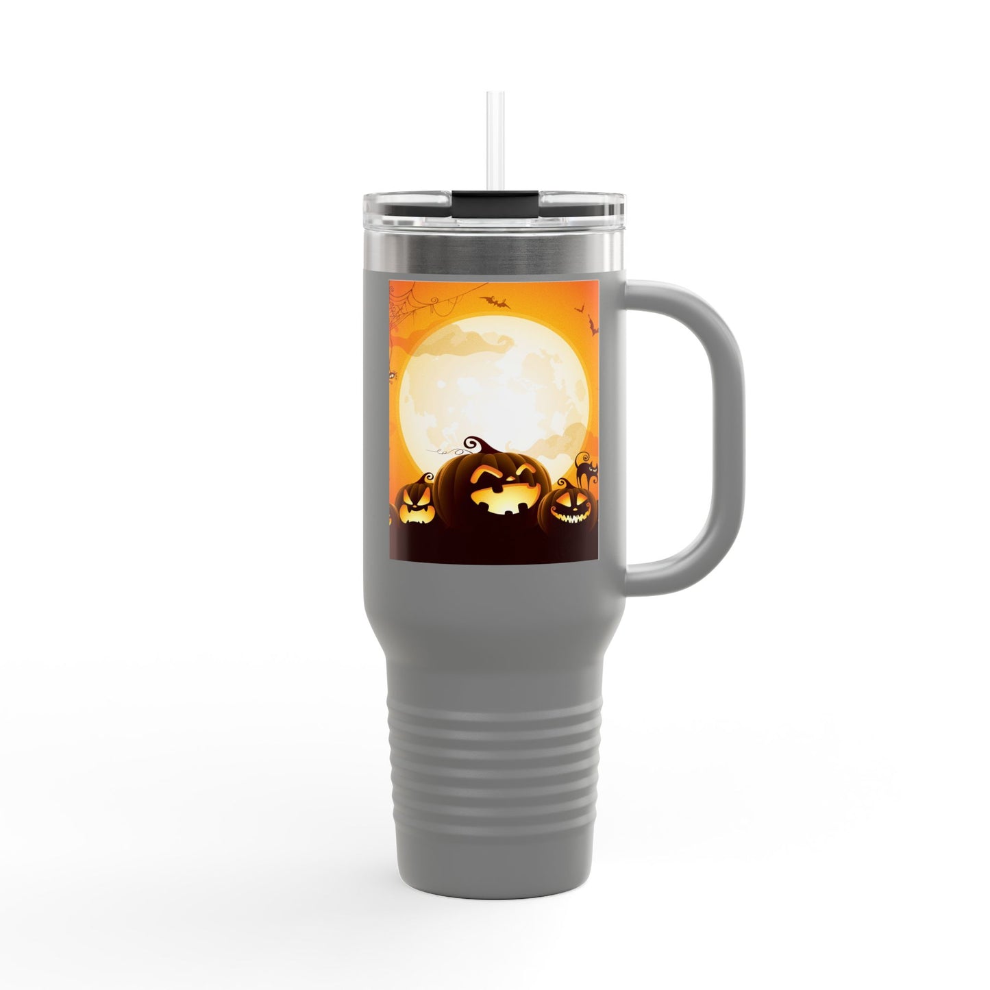 Halloween Insulated Travel Mug, 40oz | Pumpkin Design | Perfect for Fall, Coffee Lovers, Gift for Halloween Parties
