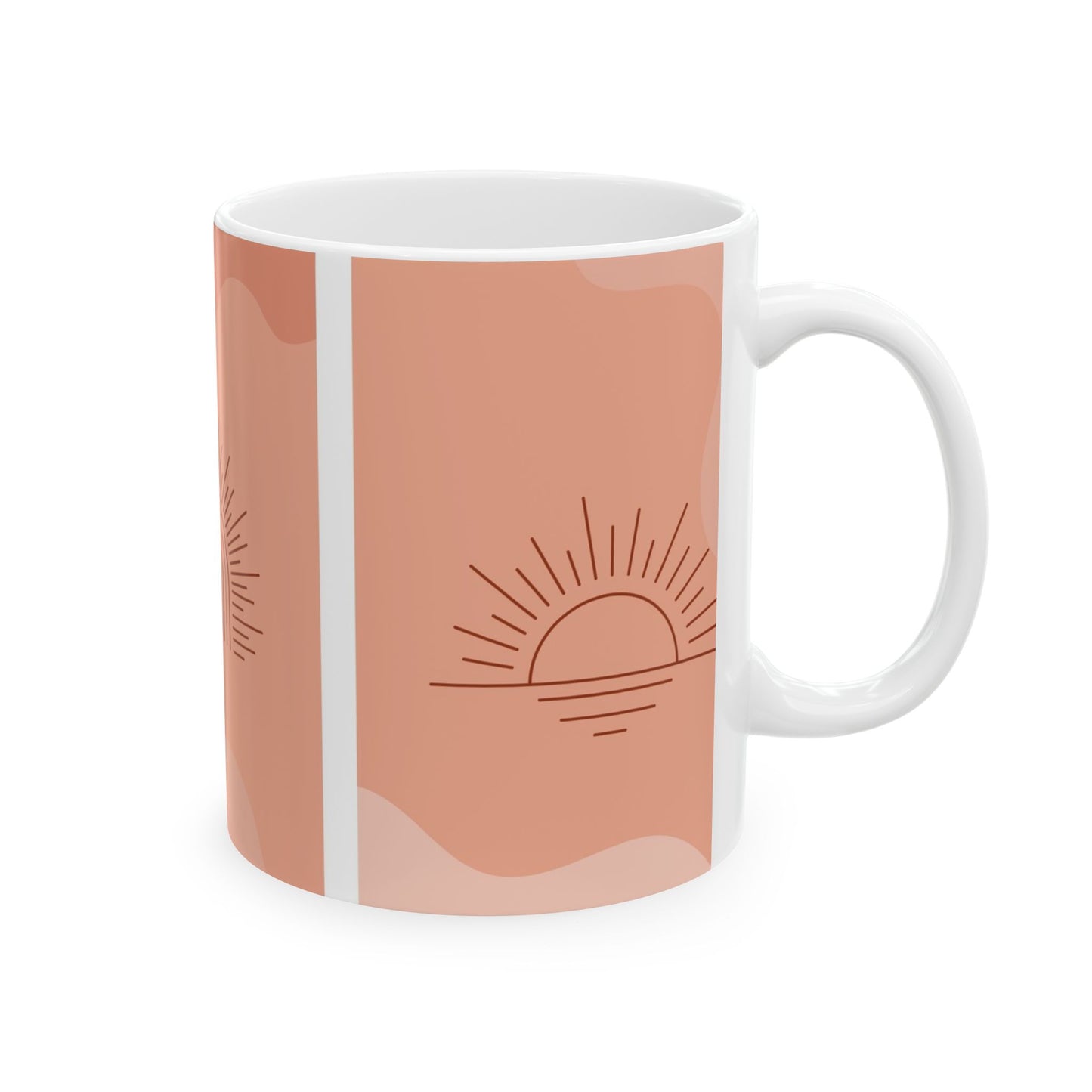 Sunrise Aura Ceramic Mug | Bohemian Coffee Cup, Gift for Home, Office Decor, Cozy Beverage Mug, Unique Housewarming Present