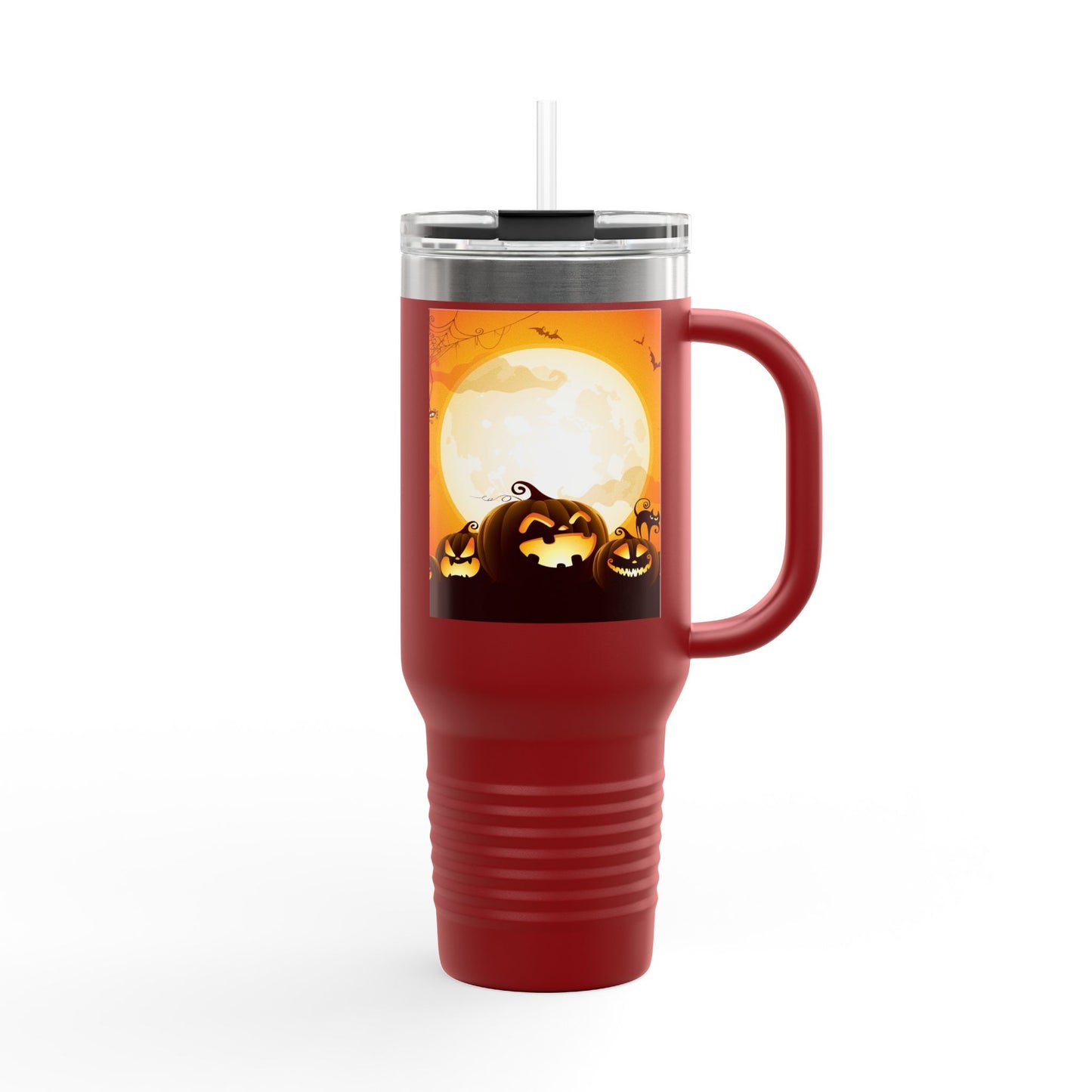Halloween Insulated Travel Mug, 40oz | Pumpkin Design | Perfect for Fall, Coffee Lovers, Gift for Halloween Parties