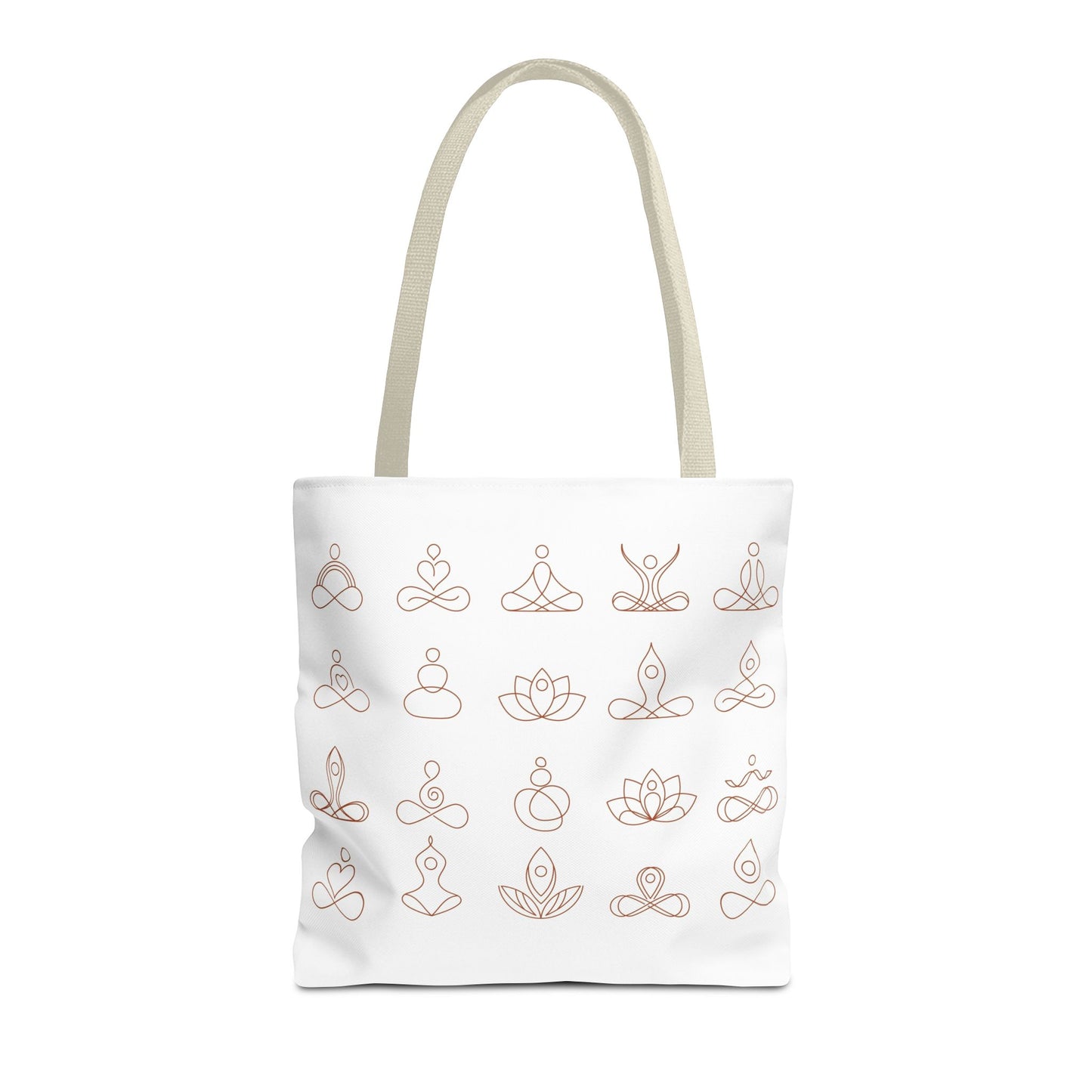 Meditation Inspired Tote Bag, Yoga Tote, Reusable Grocery Bag, Boho Style Tote, Mindfulness Carryall