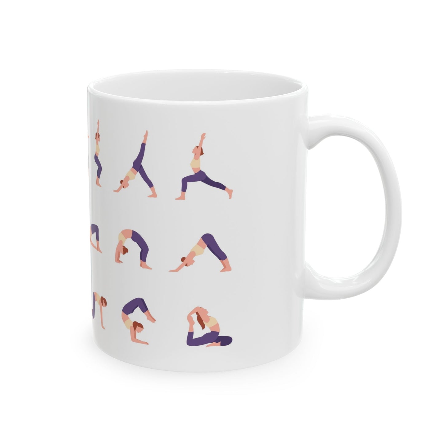 Yoga Ceramic Mug, (11oz, 15oz)