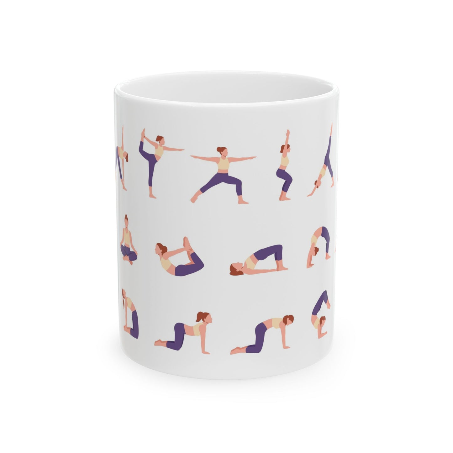 Yoga Ceramic Mug, (11oz, 15oz)