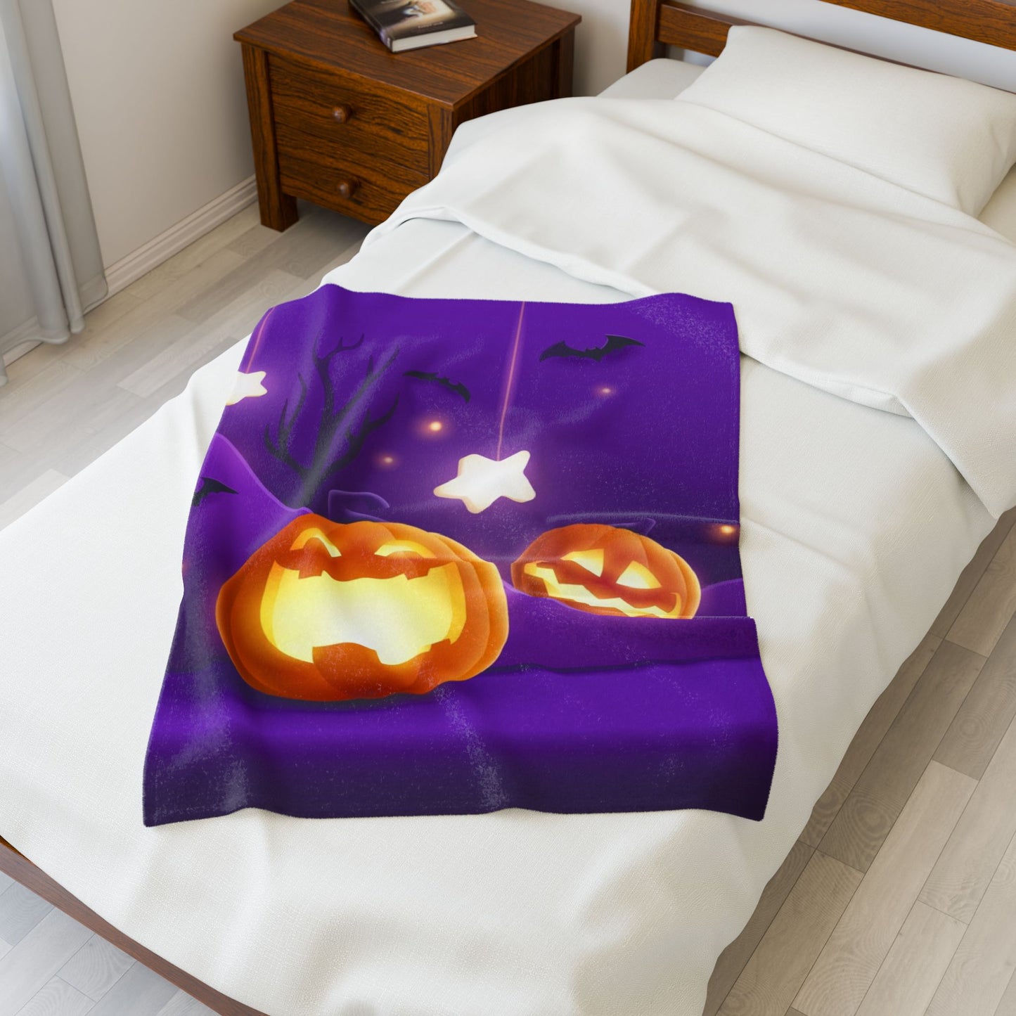 Halloween Plush Blanket, Cozy Throw for Autumn Nights, Spooky Season Decor, Ideal Gift for Halloween Lovers, Pumpkin Blanket