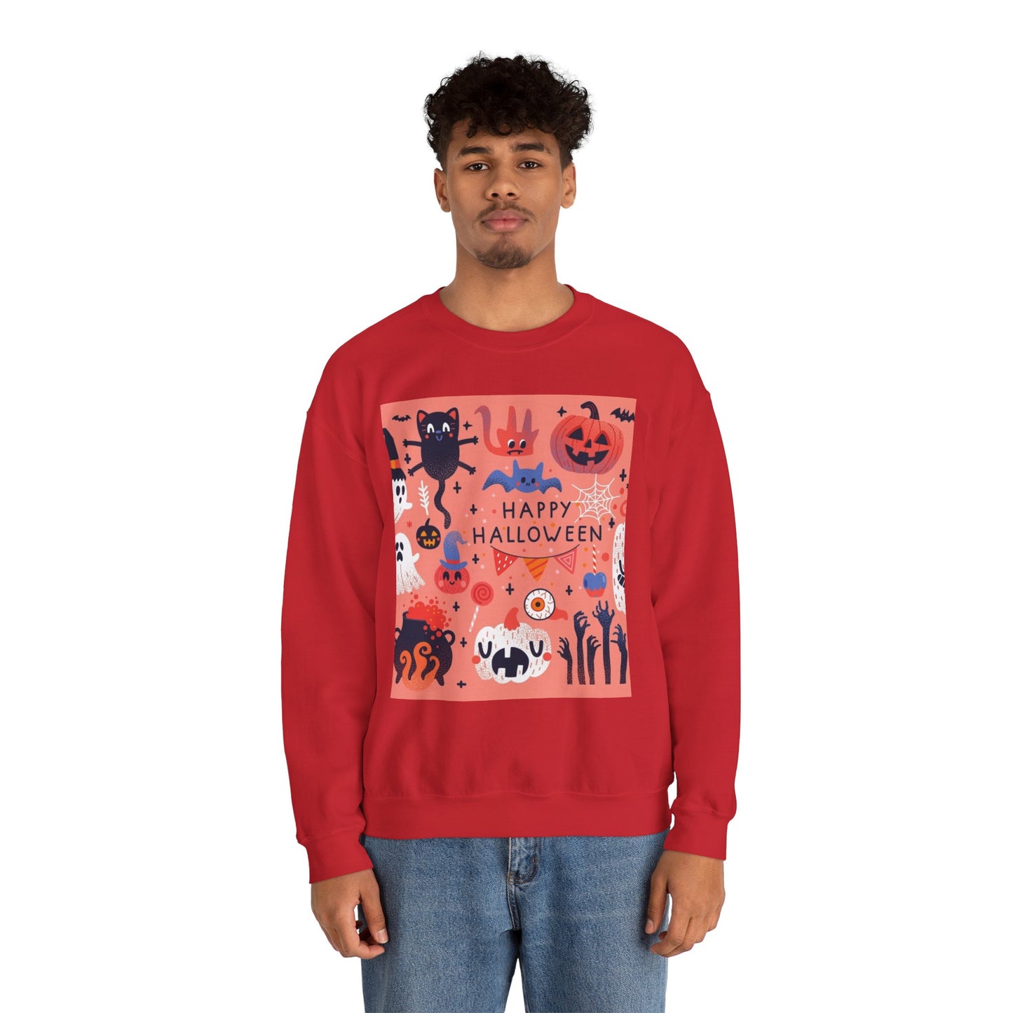 Halloween Crewneck Sweatshirt, Unisex Sweatshirt, Spooky Season Fashion, Fall Apparel, Trick or Treat Clothing