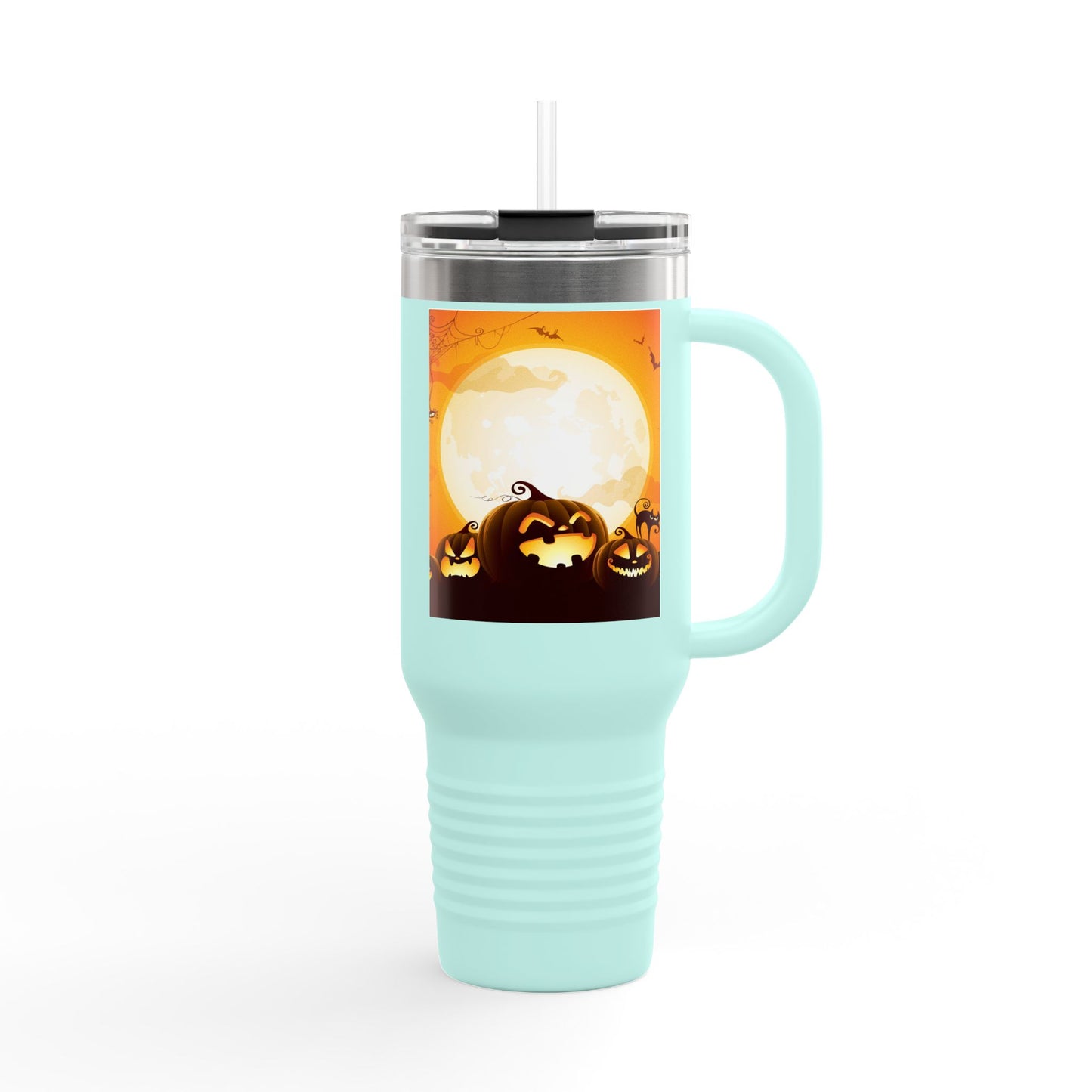 Halloween Insulated Travel Mug, 40oz | Pumpkin Design | Perfect for Fall, Coffee Lovers, Gift for Halloween Parties