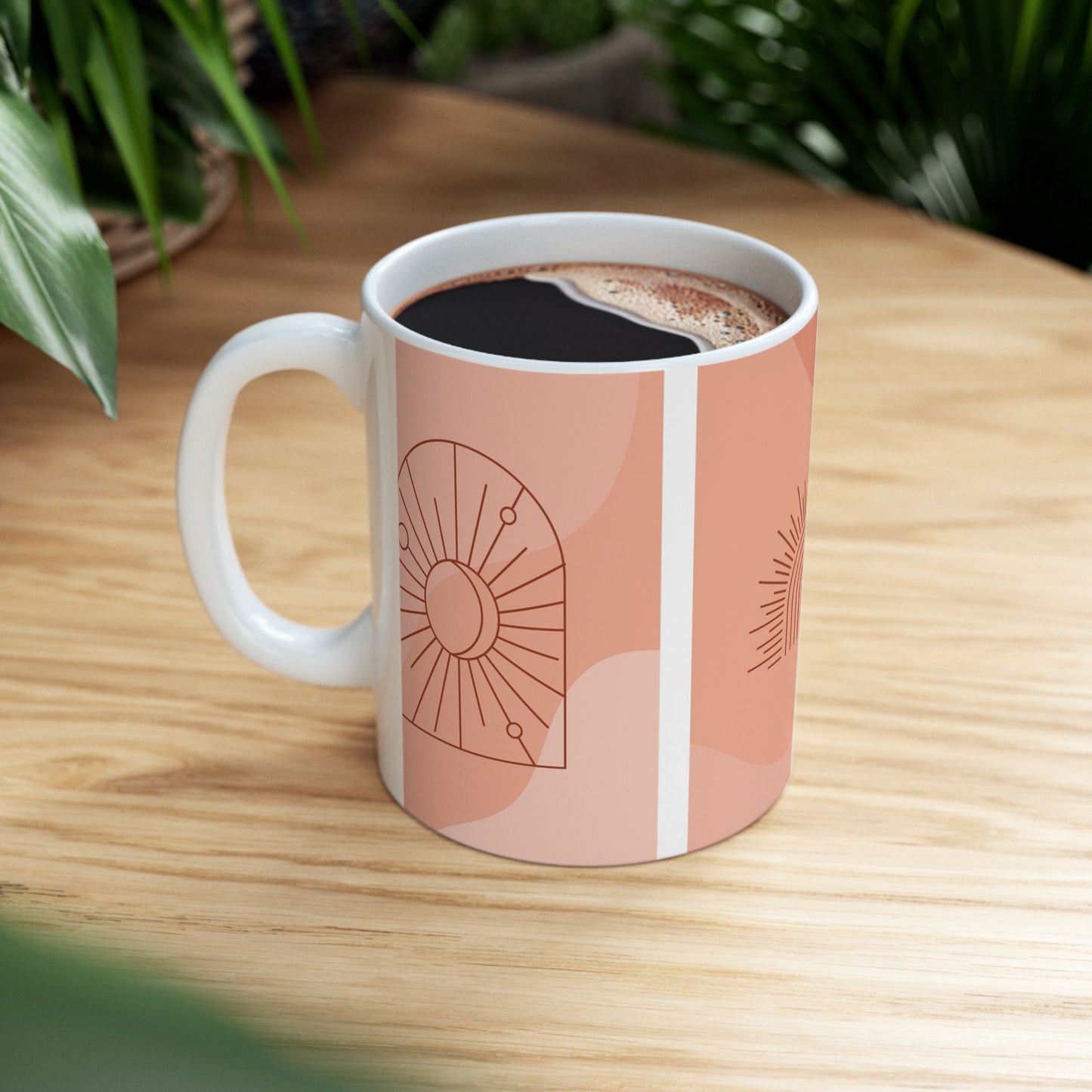 Sunrise Aura Ceramic Mug | Bohemian Coffee Cup, Gift for Home, Office Decor, Cozy Beverage Mug, Unique Housewarming Present
