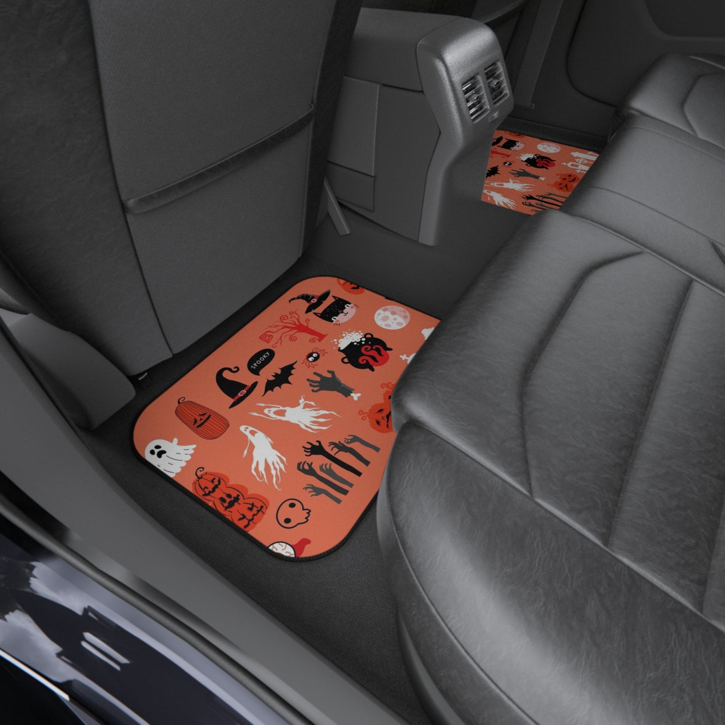 Halloween Car Mats, Spooky Auto Accessories, Holiday Gift for Car Lovers, Cozy Fall Decor, Seasonal Interior Mats