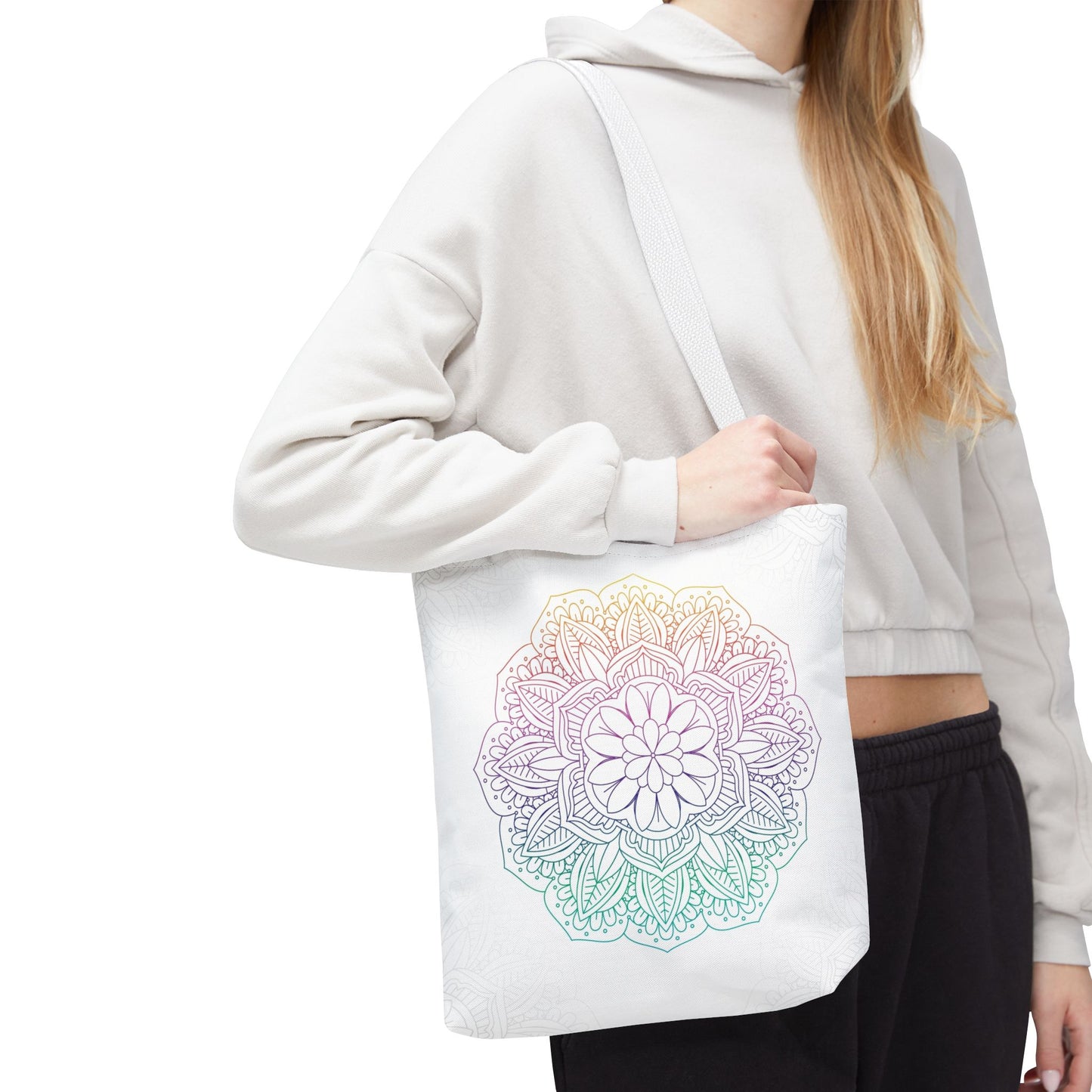Bohemian Mandala Tote Bag | Floral Everyday Tote | Eco-Friendly Shopping Bag | Gift for Her | Yoga and Meditation Bag