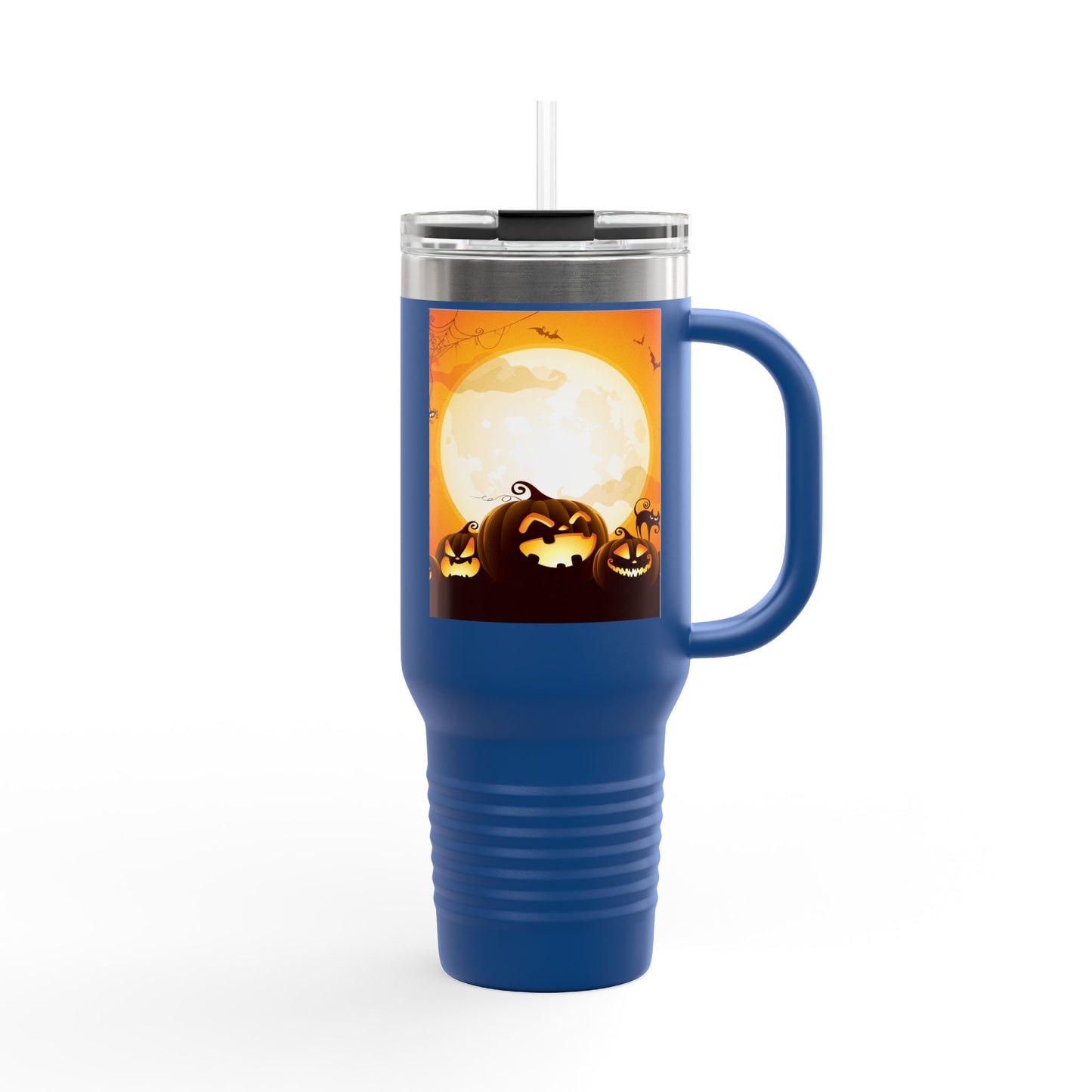 Halloween Insulated Travel Mug, 40oz | Pumpkin Design | Perfect for Fall, Coffee Lovers, Gift for Halloween Parties