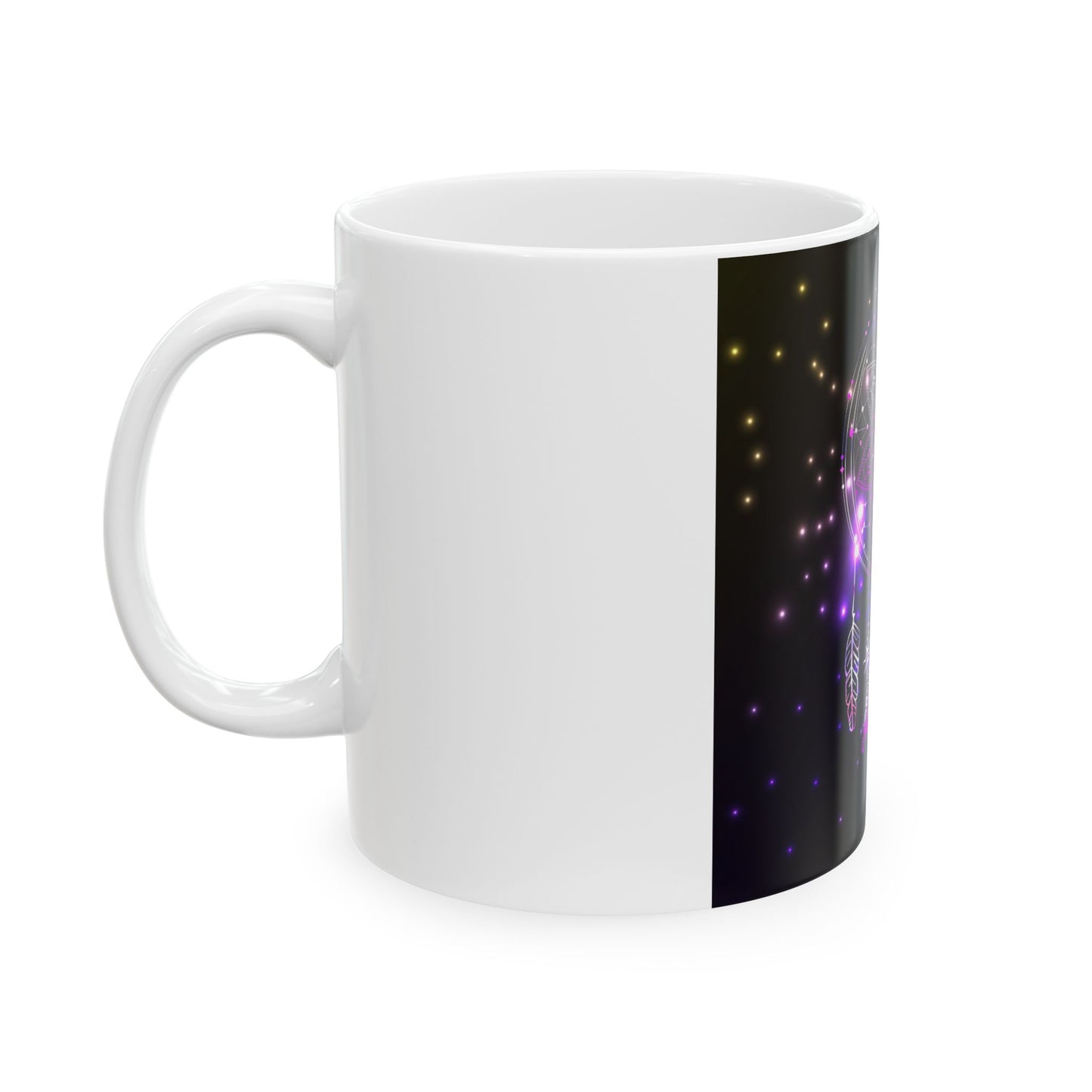 Dreamcatcher Ceramic Mug - Boho Style, Spiritual Gift, 11oz/15oz, Unique Home Décor, Coffee Tea Cup, Dreamer Present