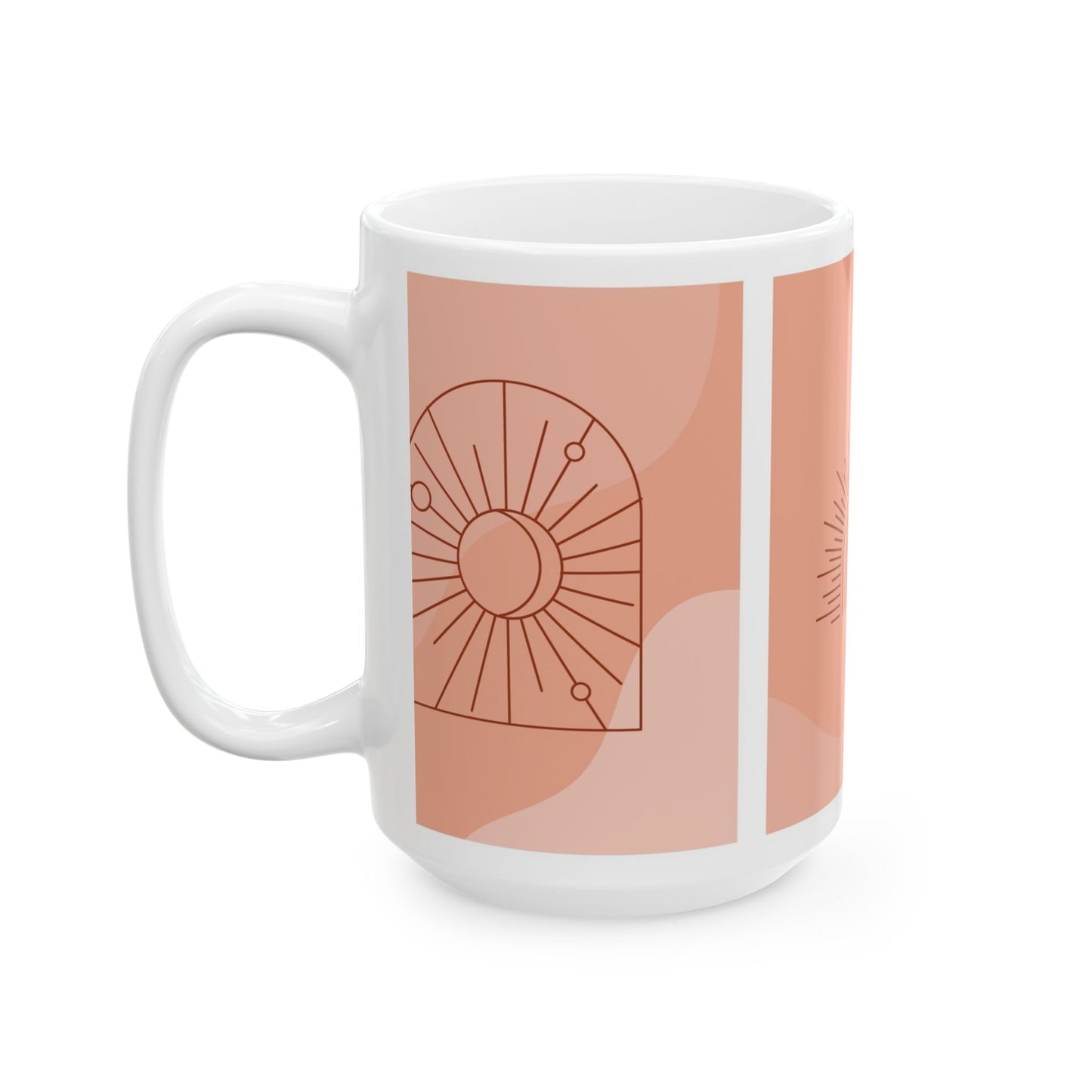 Sunrise Aura Ceramic Mug | Bohemian Coffee Cup, Gift for Home, Office Decor, Cozy Beverage Mug, Unique Housewarming Present