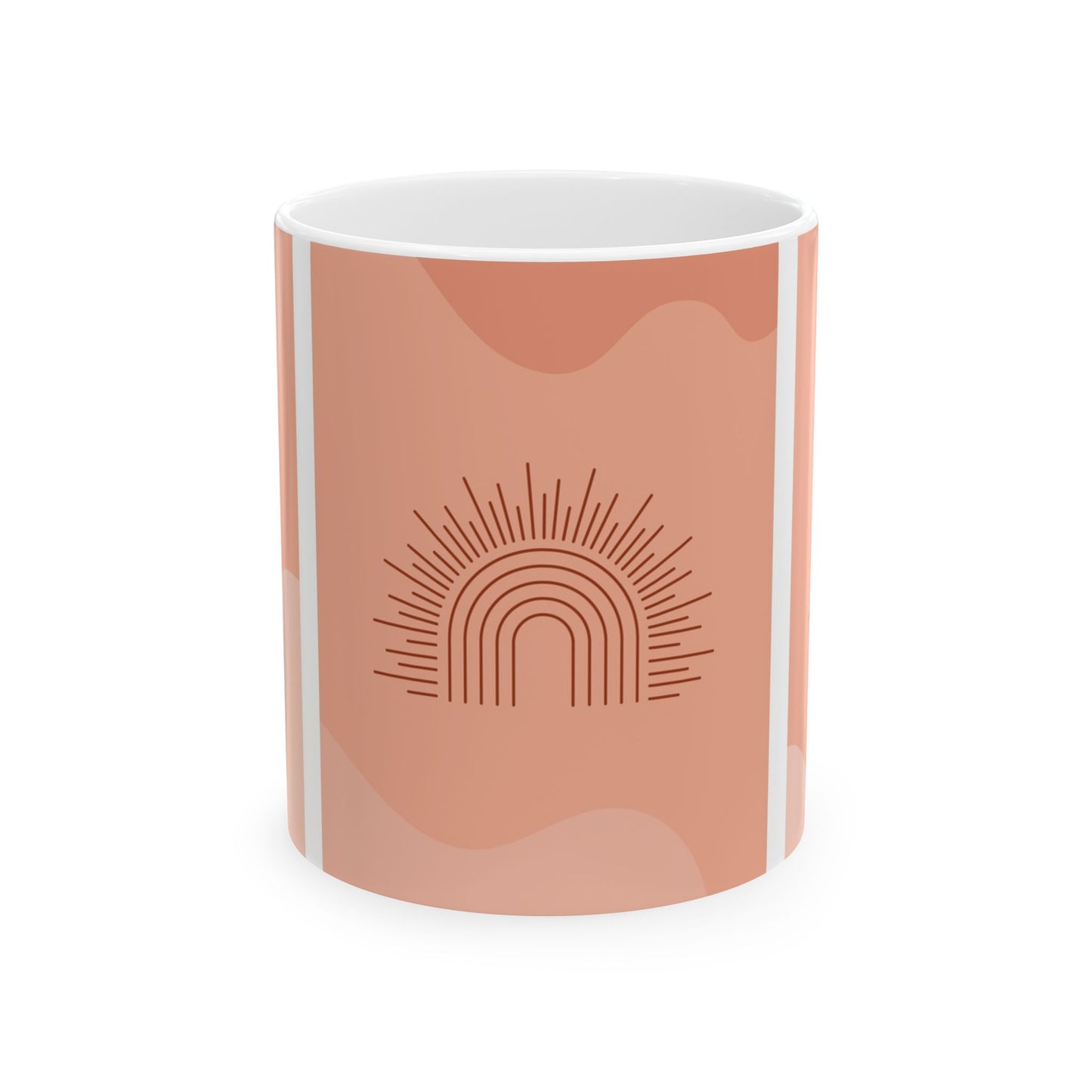 Sunrise Aura Ceramic Mug | Bohemian Coffee Cup, Gift for Home, Office Decor, Cozy Beverage Mug, Unique Housewarming Present