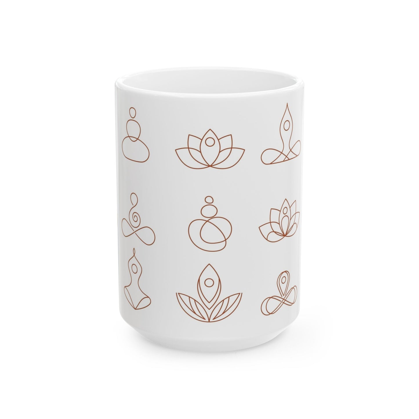 Zen-Inspired Ceramic Mug, Meditation Mug, Yoga Lover Gift, Mindfulness Mug, Inspirational Coffee Cup, Perfect for Relaxation