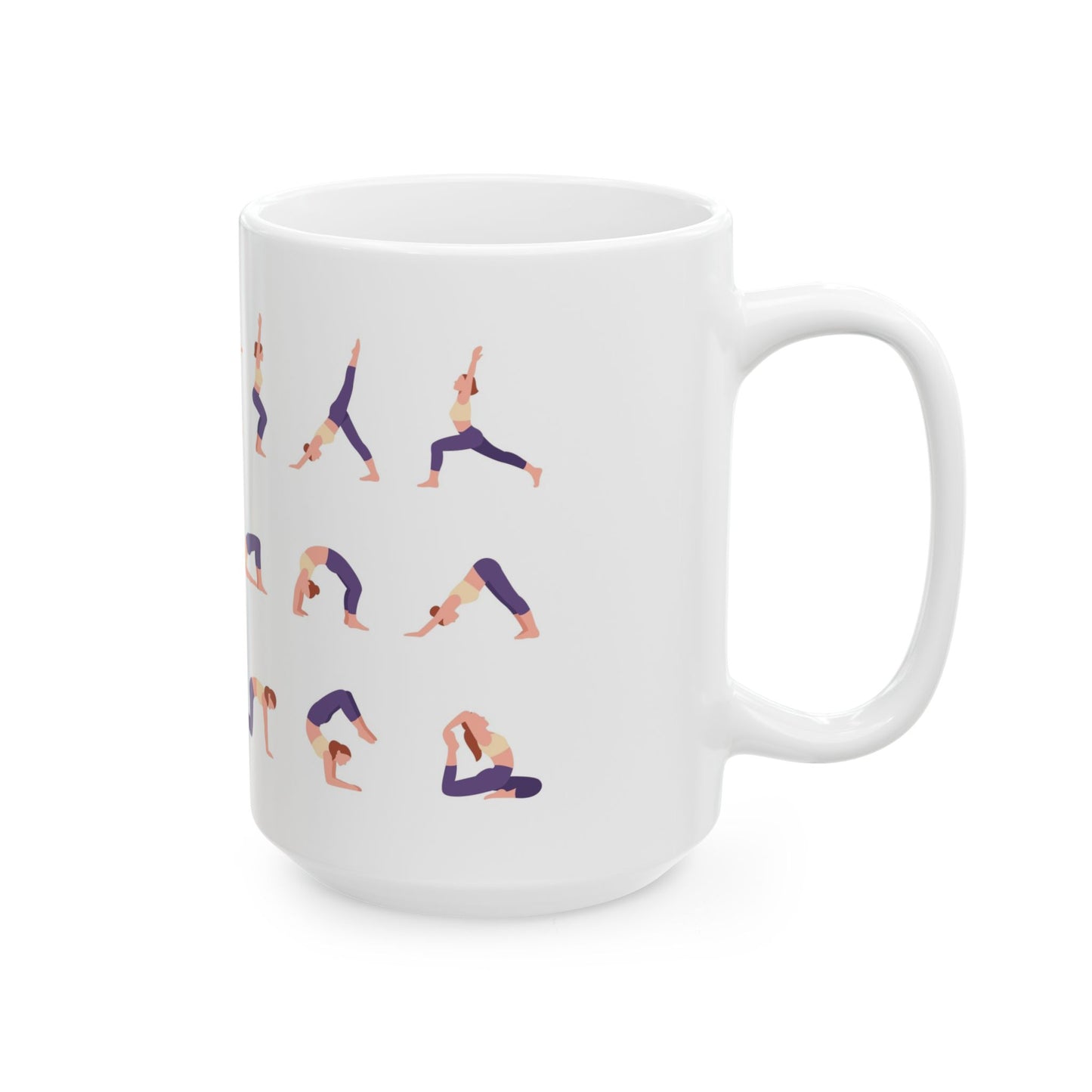Yoga Ceramic Mug, (11oz, 15oz)