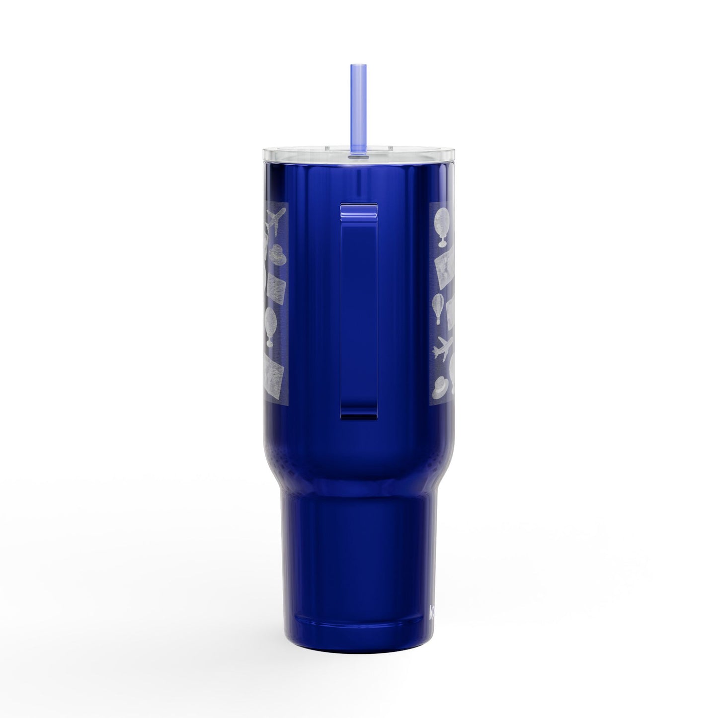 Travel-Inspired Insulated Tumbler - 40oz with Engraved Adventure Designs