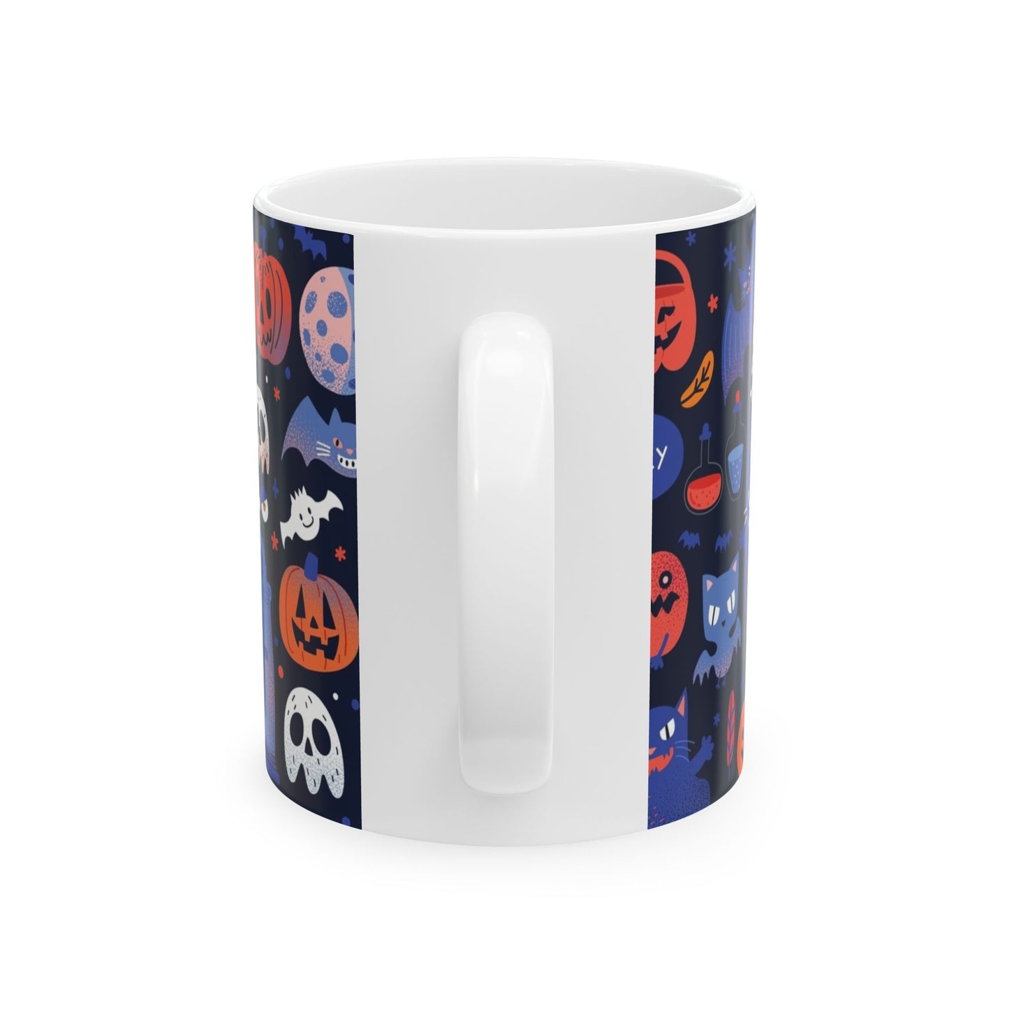 Halloween Ceramic Mug, Cute Ghost Mug, Spooky Coffee Cup, Fall Decor, Trick or Treat Gift