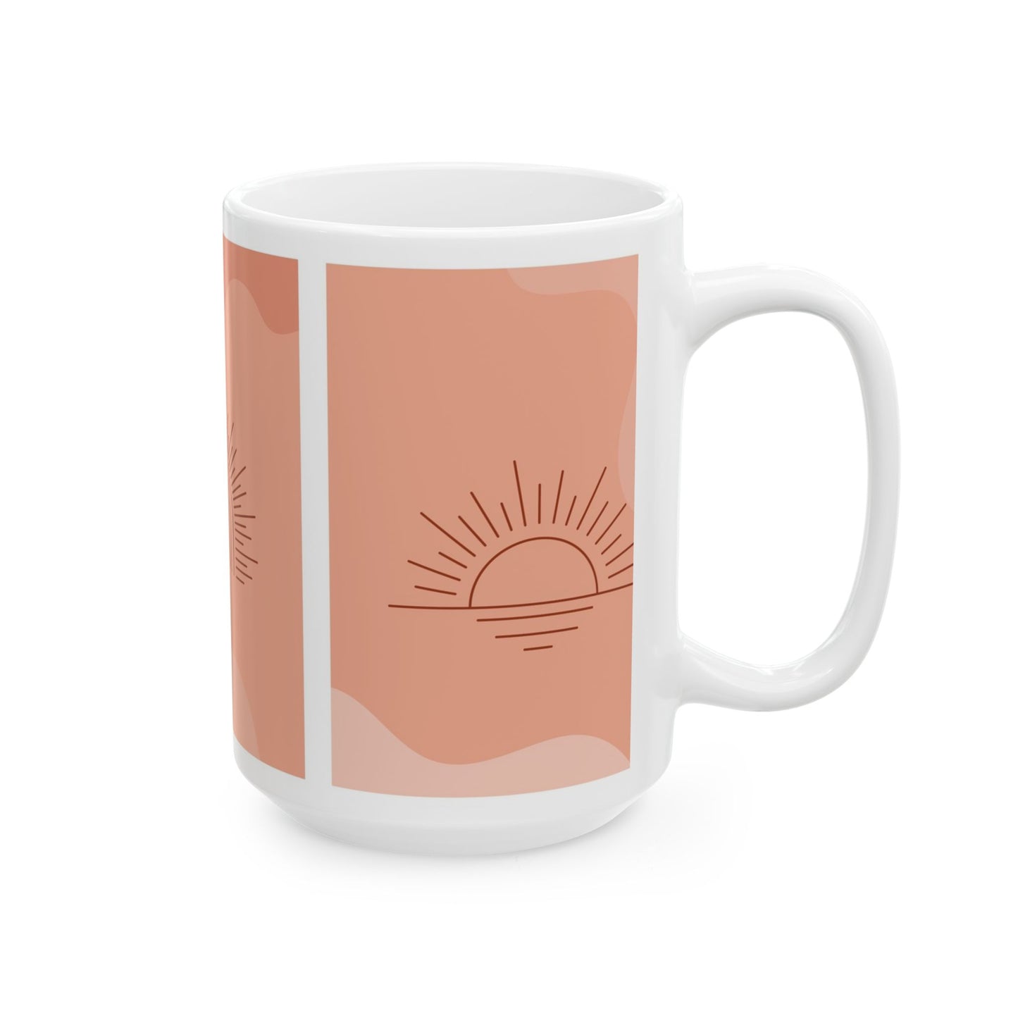 Sunrise Aura Ceramic Mug | Bohemian Coffee Cup, Gift for Home, Office Decor, Cozy Beverage Mug, Unique Housewarming Present