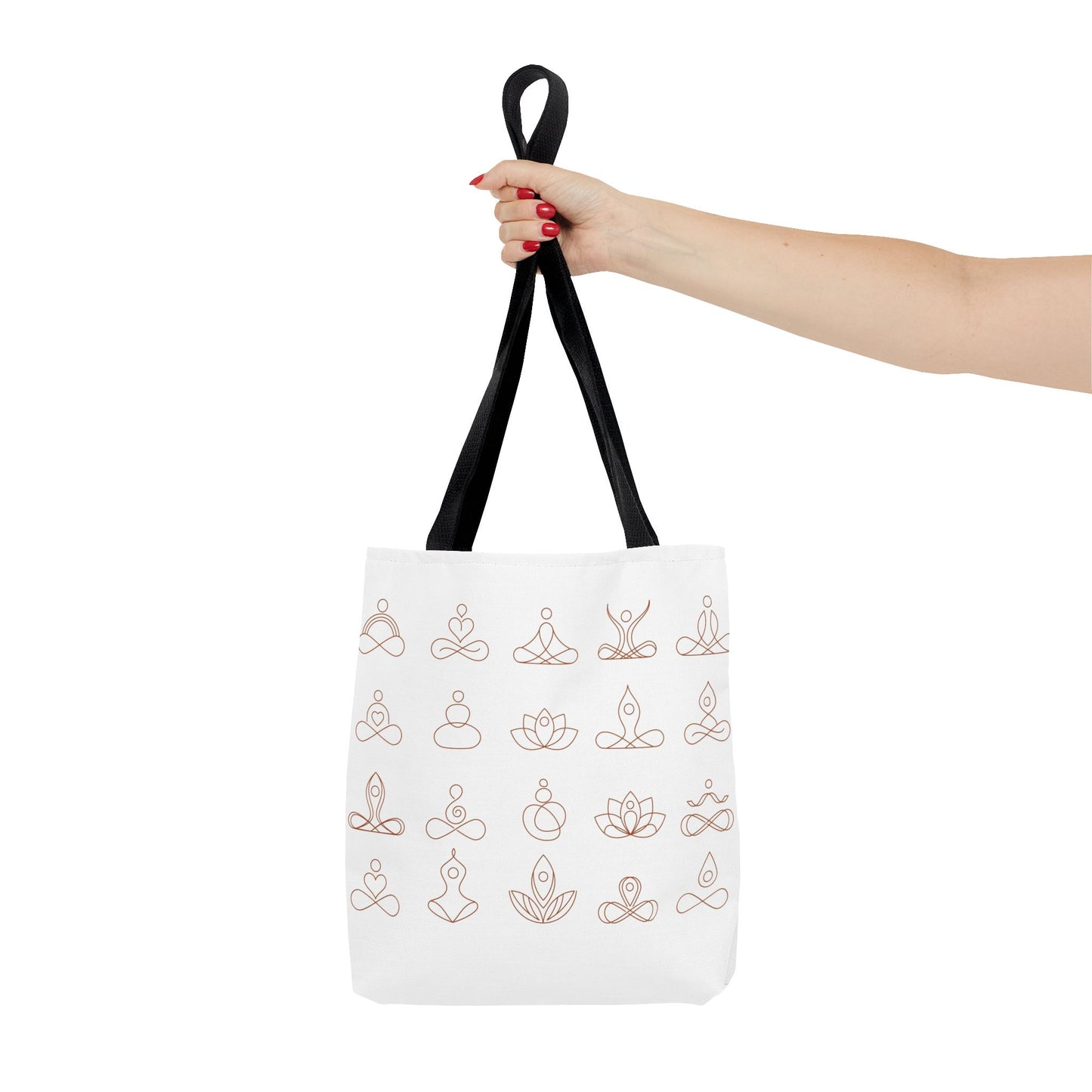 Meditation Inspired Tote Bag, Yoga Tote, Reusable Grocery Bag, Boho Style Tote, Mindfulness Carryall
