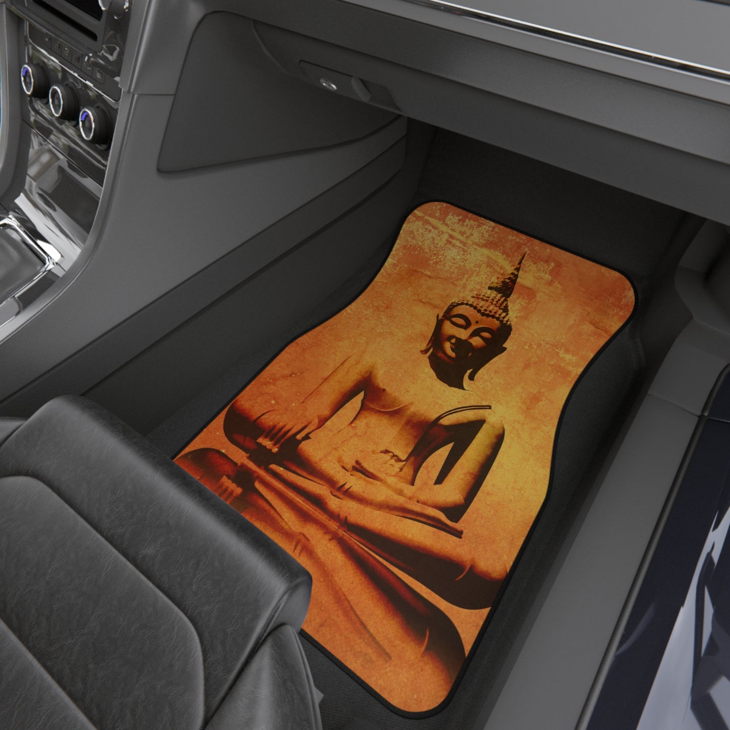 Buddha Car Mats - Zen Driving Decor, Automotive Accessories, Front Carpets, Peaceful Vibes, Gift for Travelers