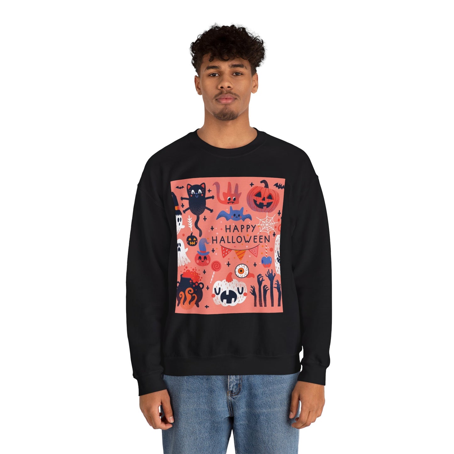 Halloween Crewneck Sweatshirt, Unisex Sweatshirt, Spooky Season Fashion, Fall Apparel, Trick or Treat Clothing