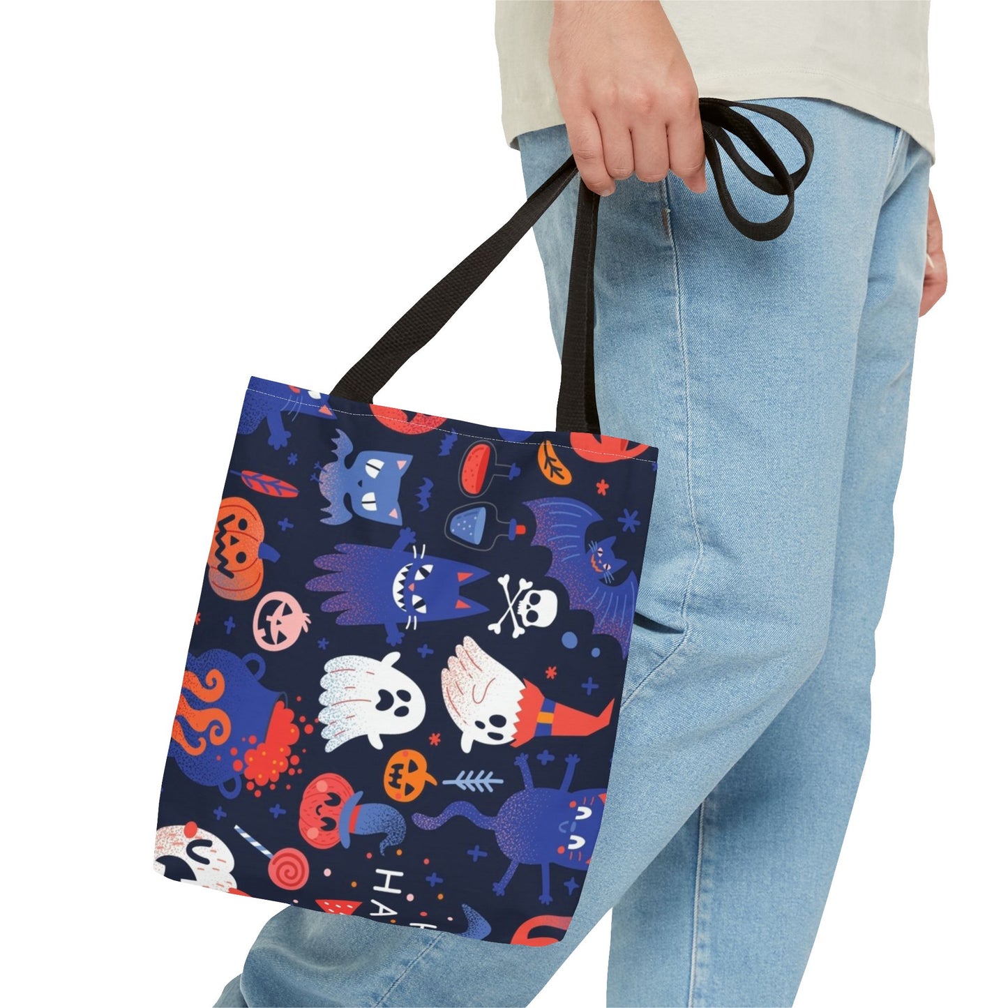 Halloween Tote Bag - Spooky Fun, Trick-or-Treat, Fall Festivities, Pumpkin Tote, Ghostly Treats