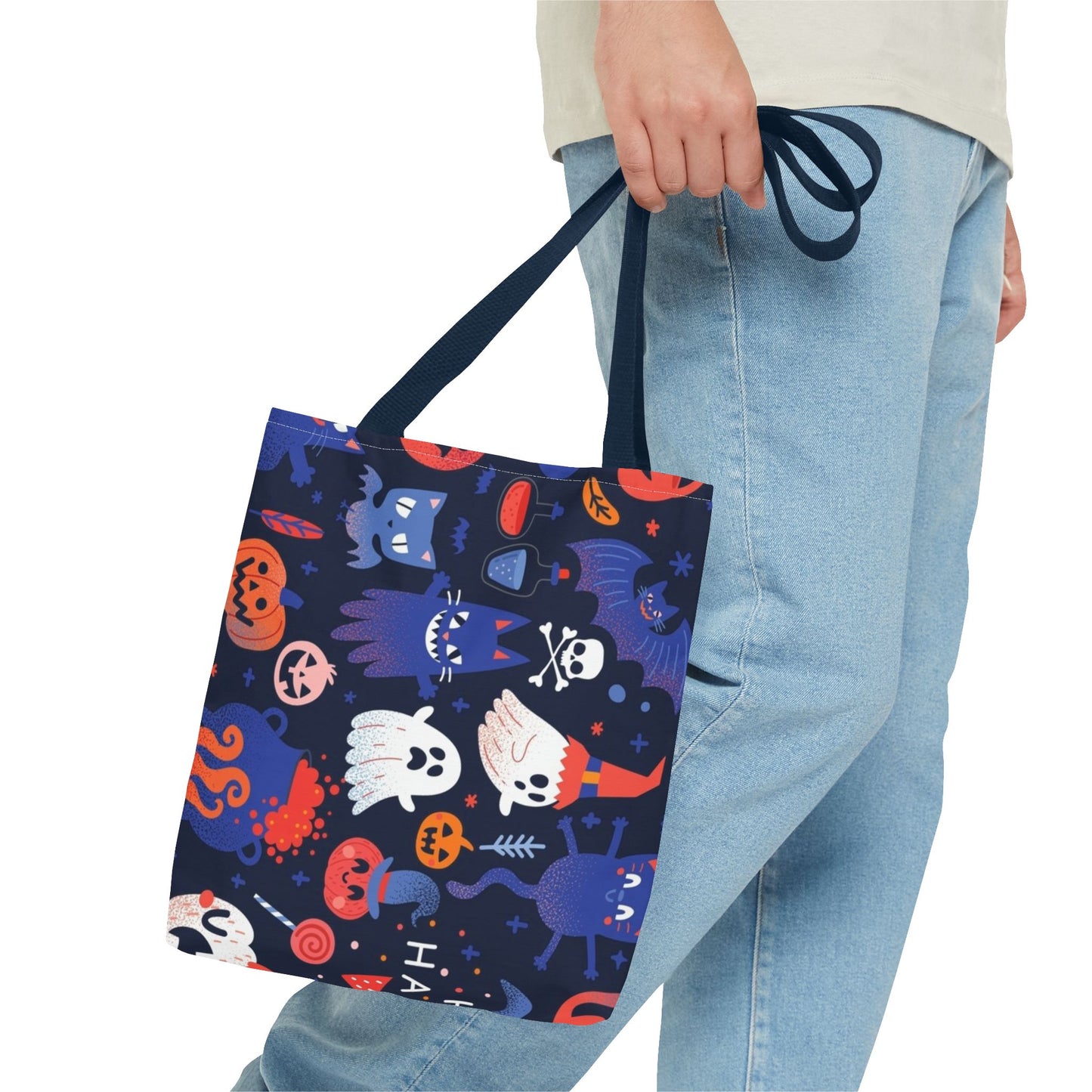 Halloween Tote Bag - Spooky Fun, Trick-or-Treat, Fall Festivities, Pumpkin Tote, Ghostly Treats