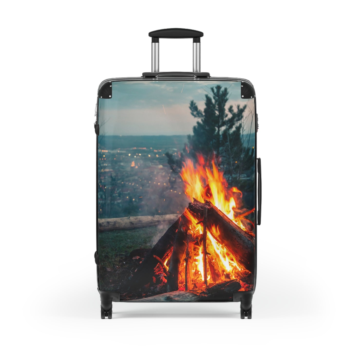 Fireplace Adventure Suitcase - Travel Bag, Luggage, Wanderlust Accessory, Camping Gear, Travel Gift