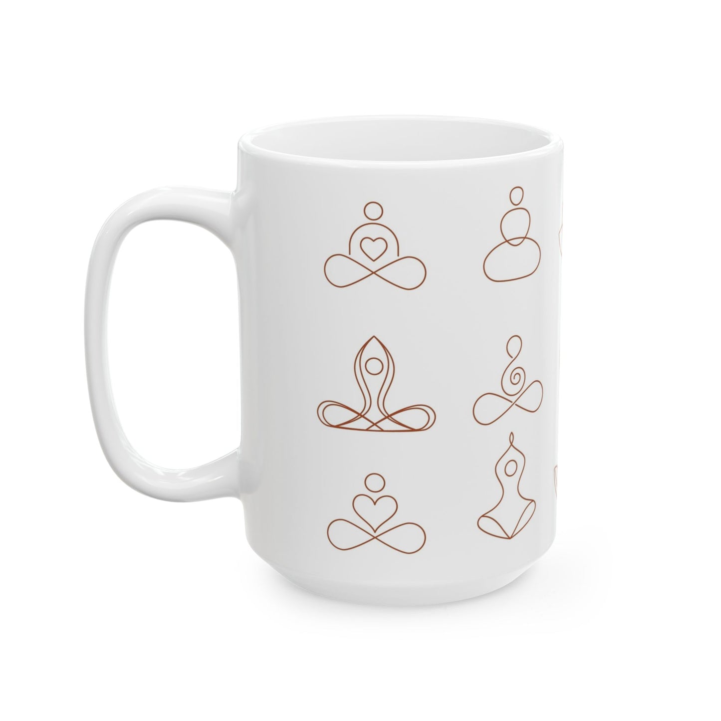 Zen-Inspired Ceramic Mug, Meditation Mug, Yoga Lover Gift, Mindfulness Mug, Inspirational Coffee Cup, Perfect for Relaxation