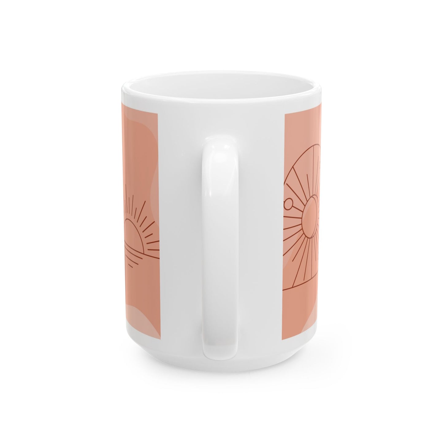 Sunrise Aura Ceramic Mug | Bohemian Coffee Cup, Gift for Home, Office Decor, Cozy Beverage Mug, Unique Housewarming Present