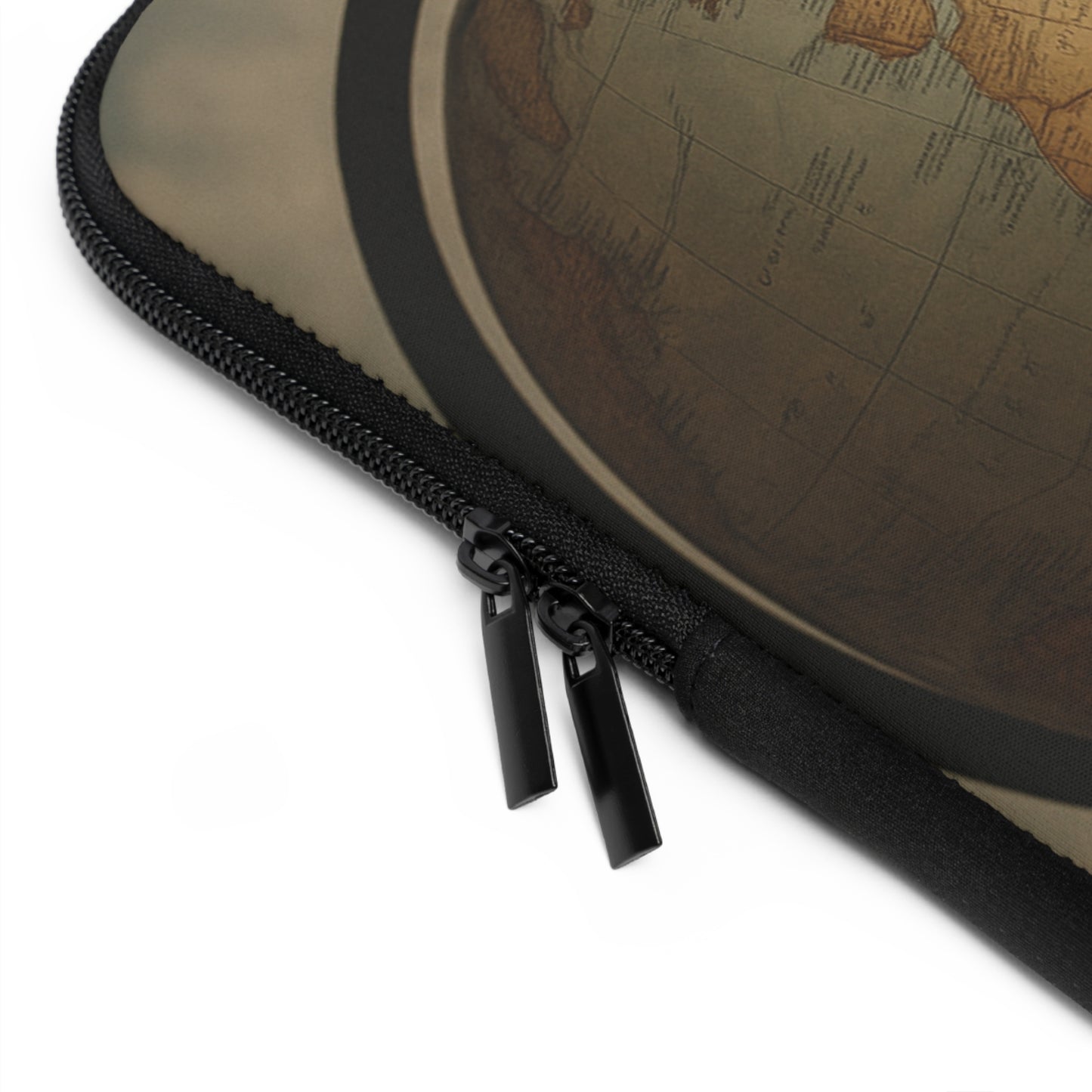 Elegant Vintage Globe Laptop Sleeve - Stylish Protection for Your Tech