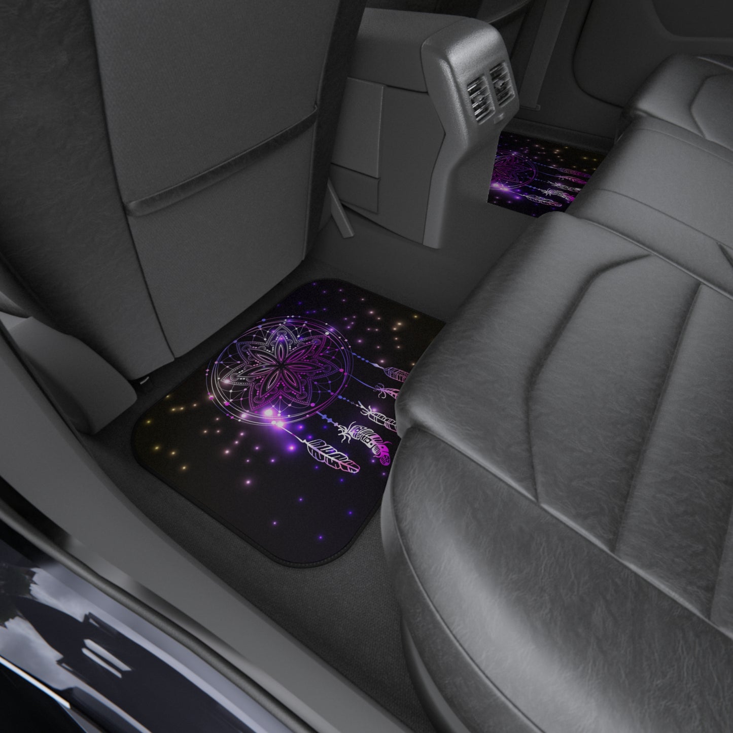 Dreamcatcher Car Mats - Set of 4, Bohemian Floor Mats, Purple Dreamcatcher Auto Accessories, Unique Car Decor, Gifts for Her